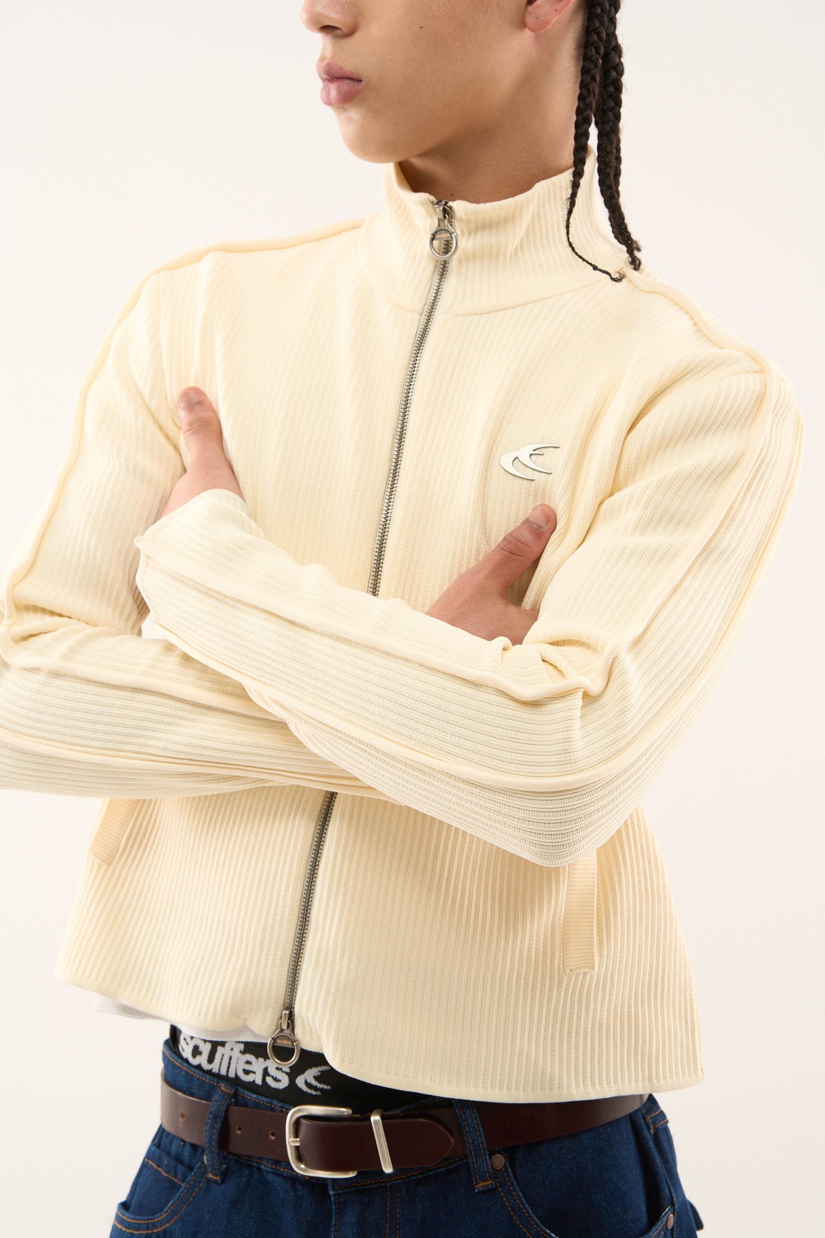 Monaco Ecru Zipper