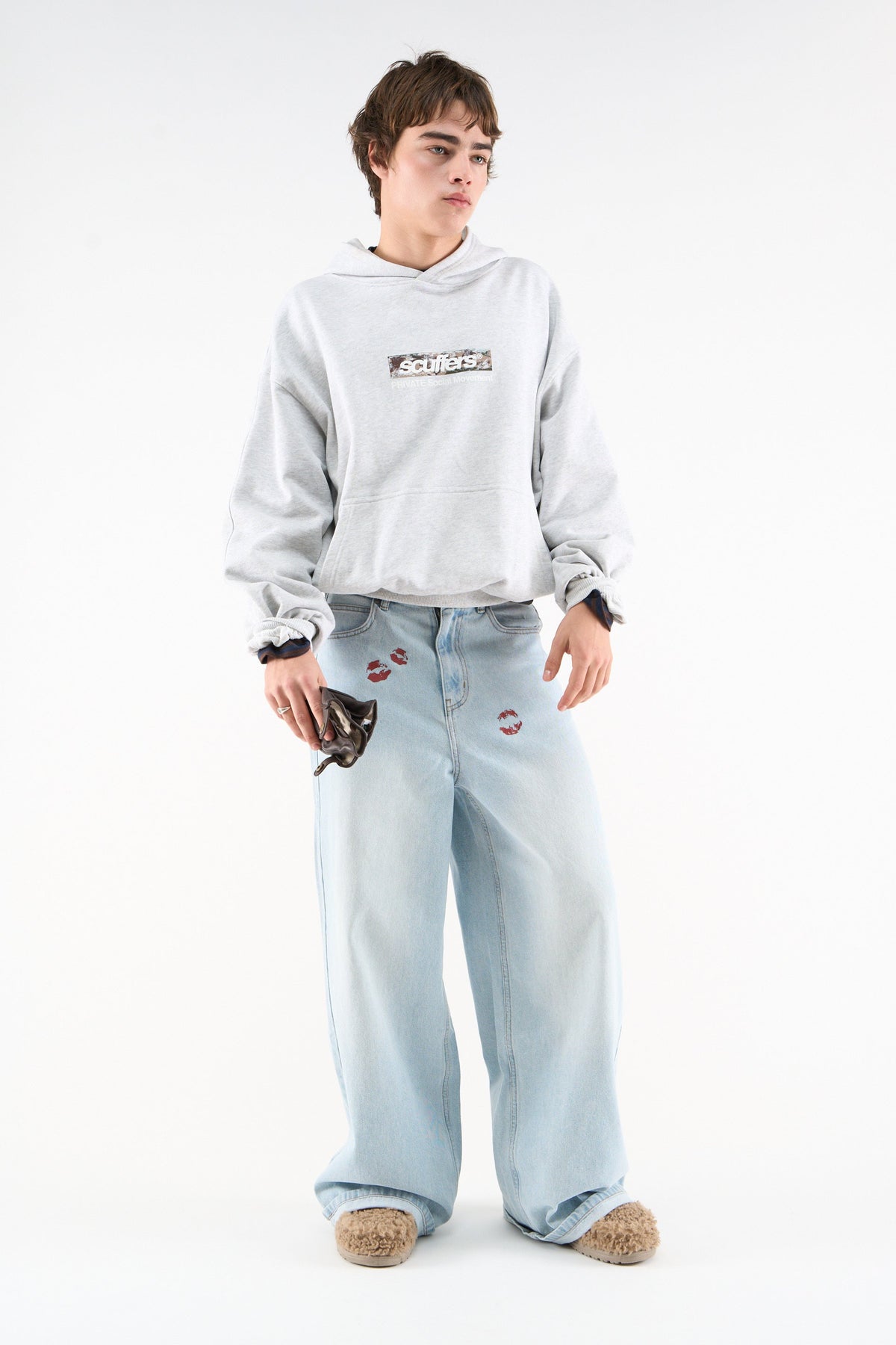 Private Grey Melange Hoodie