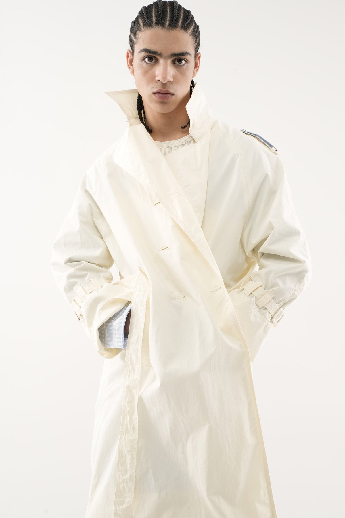 Vichy Ecru Trench Coat