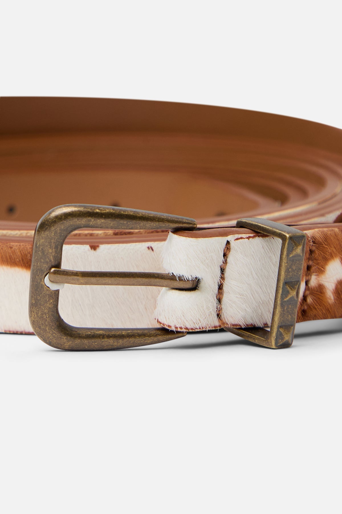 Bandit Cow Brown Double Belt