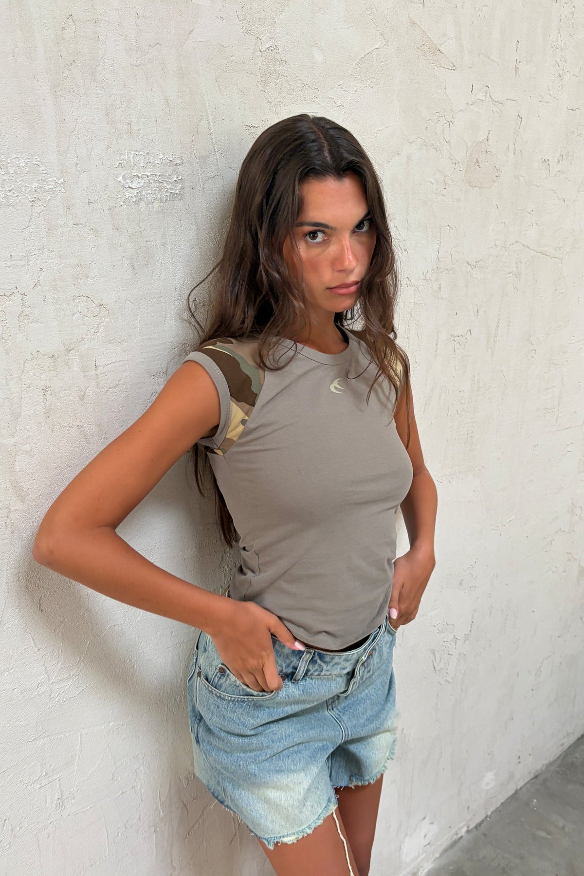 Nina Camo Top