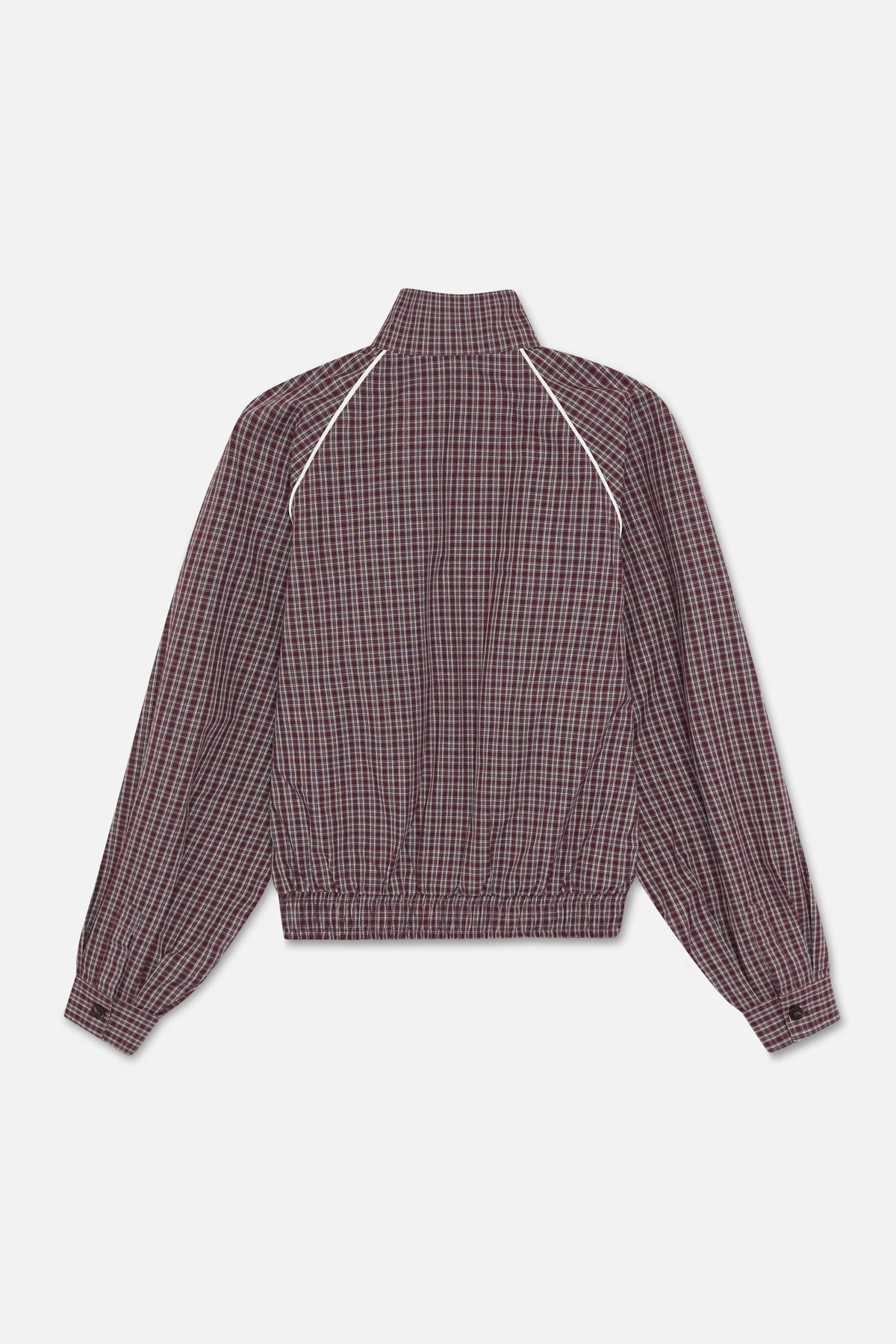 Chamise Checkered Burgundy Zipper