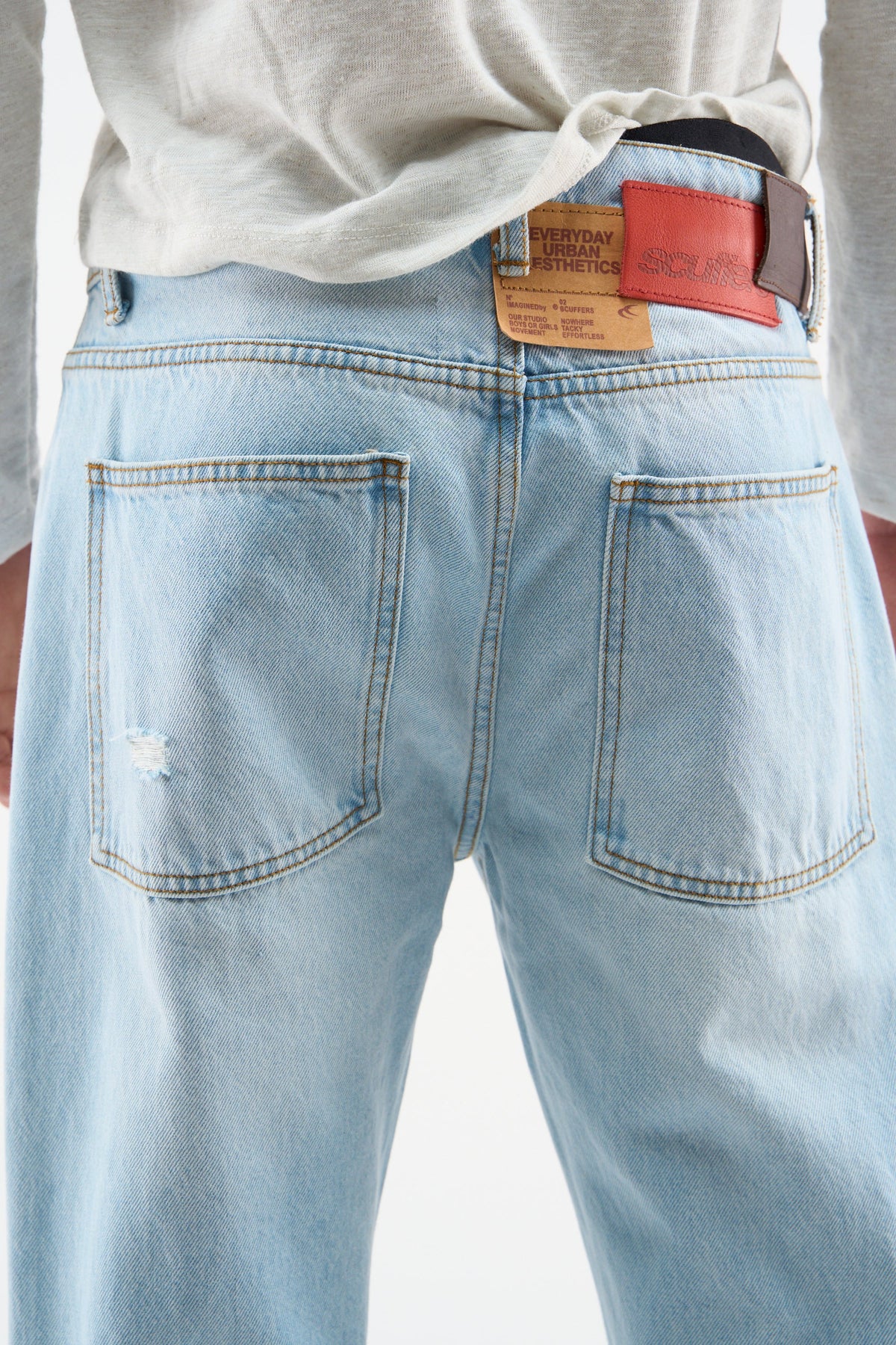 Classic Light Blue Straight Pants