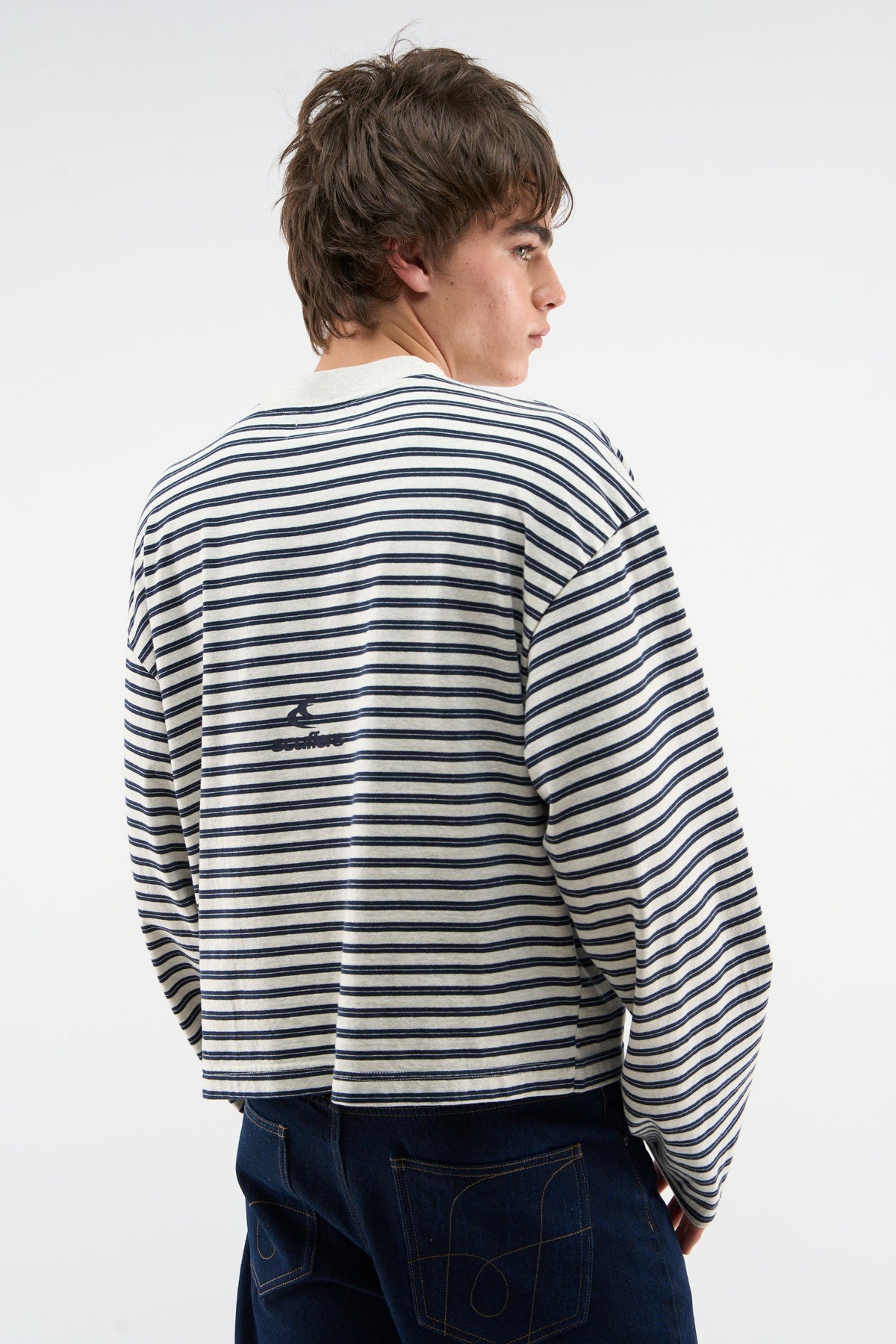 Raw Striped Navy Longsleeve