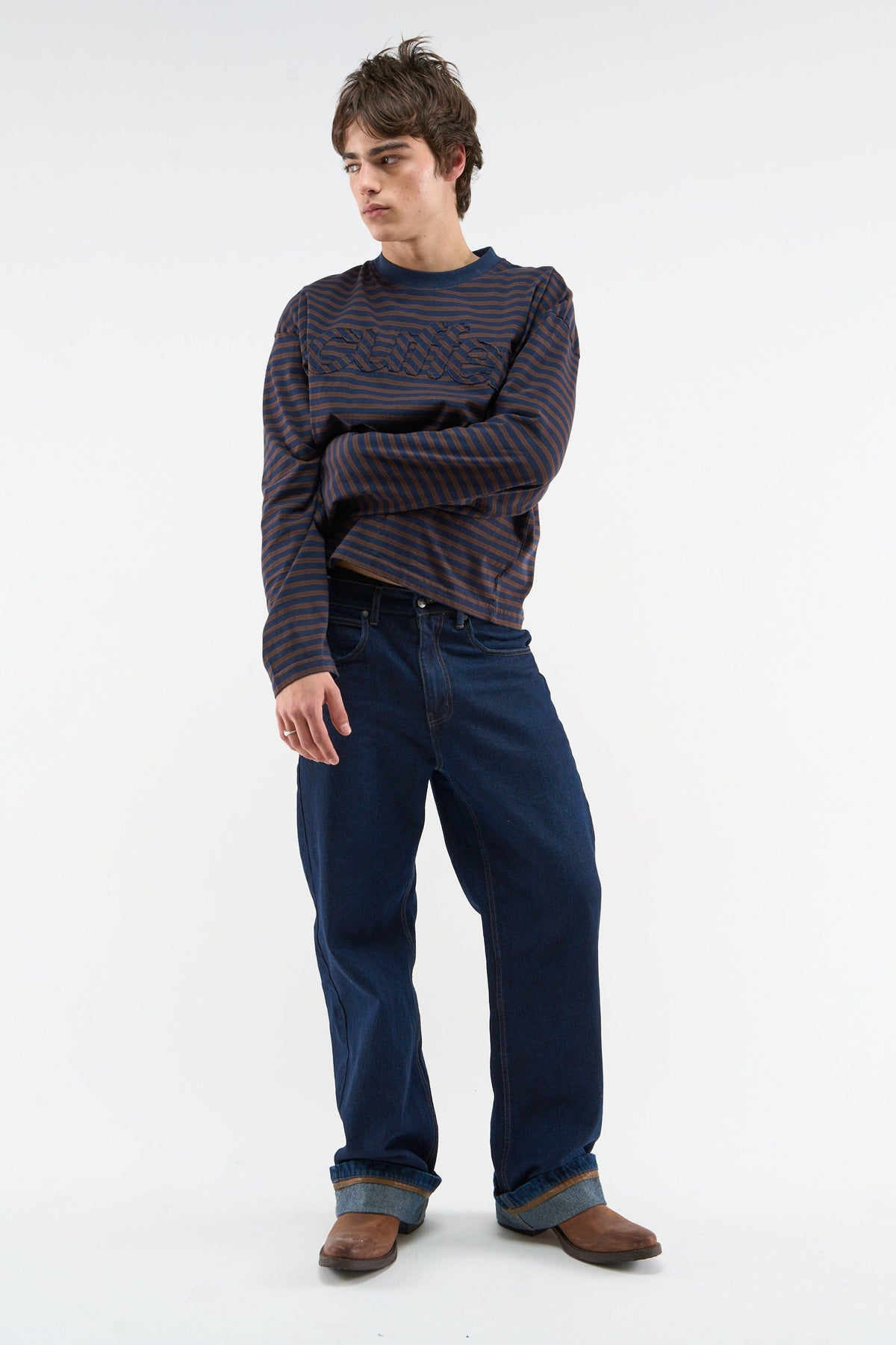 Raw Striped Brown Longsleeve