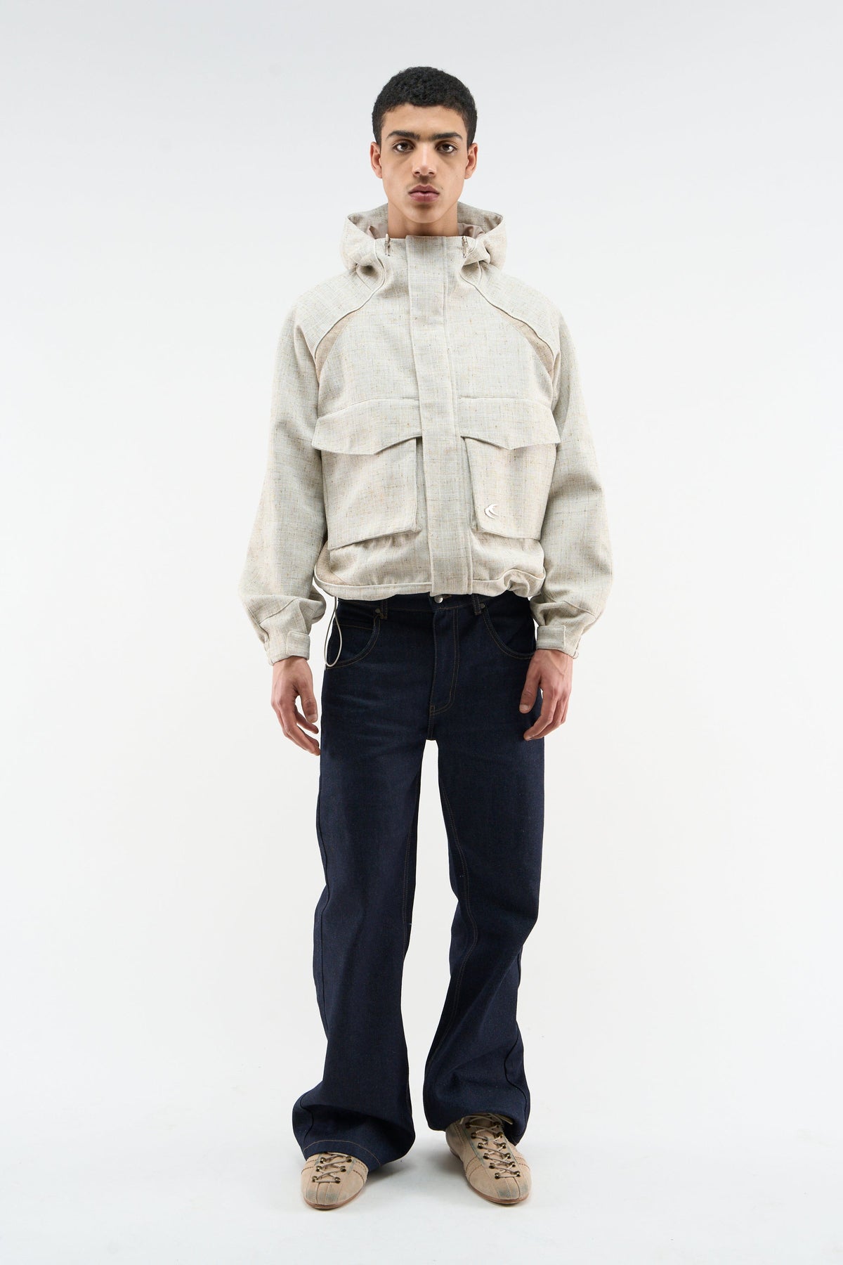 Boucle Essential Ecru Windbreaker
