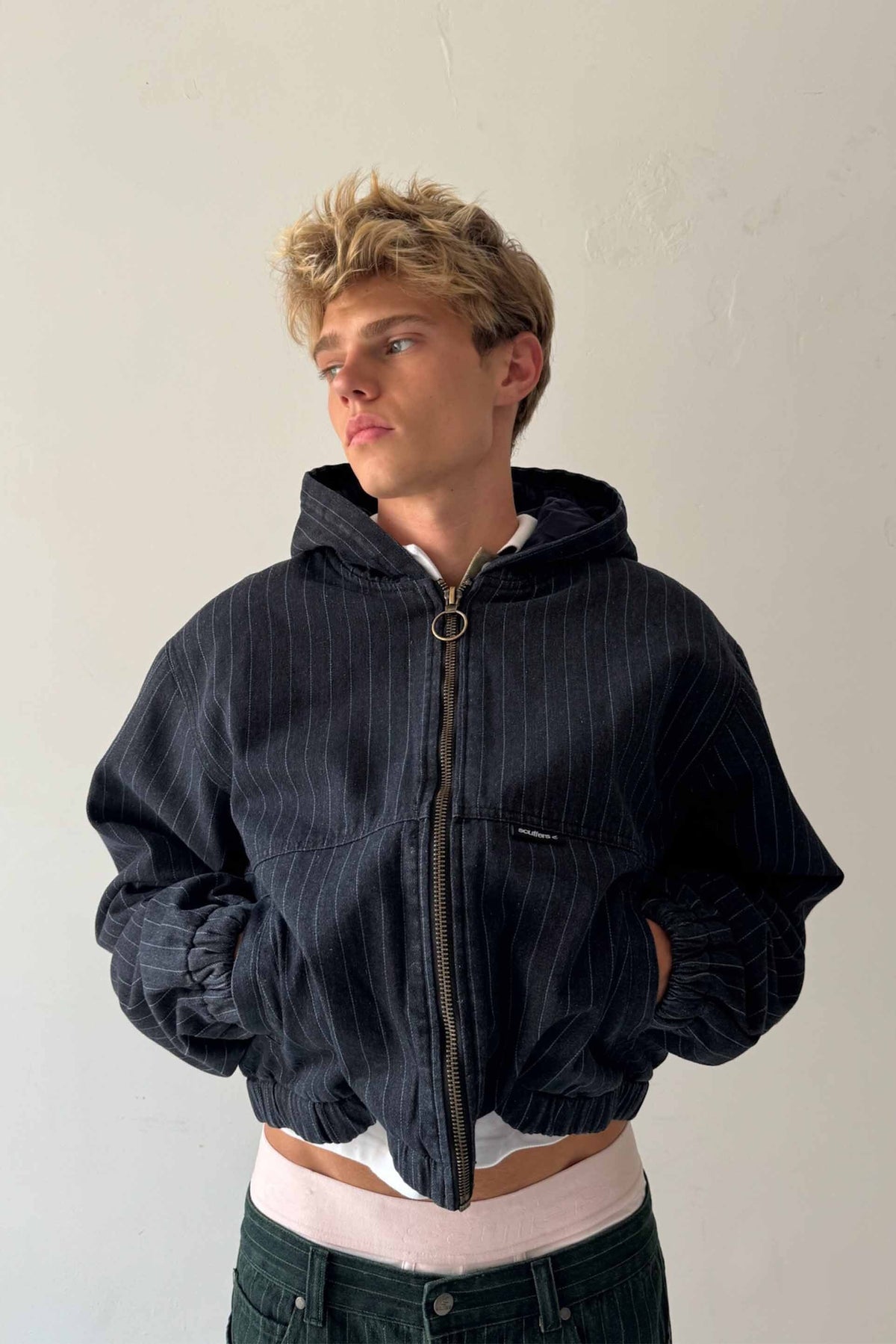 Pinstripe Dark Work Jacket