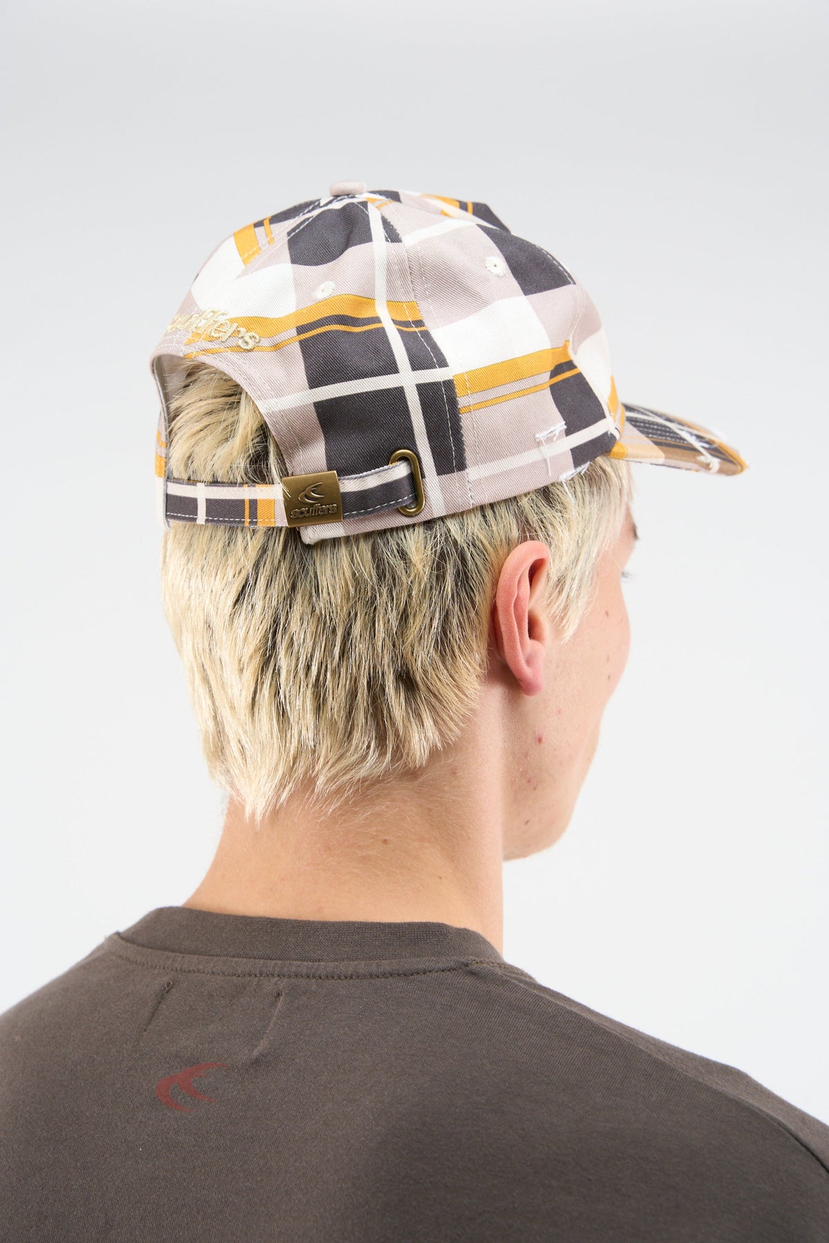 Checks Brown Cap