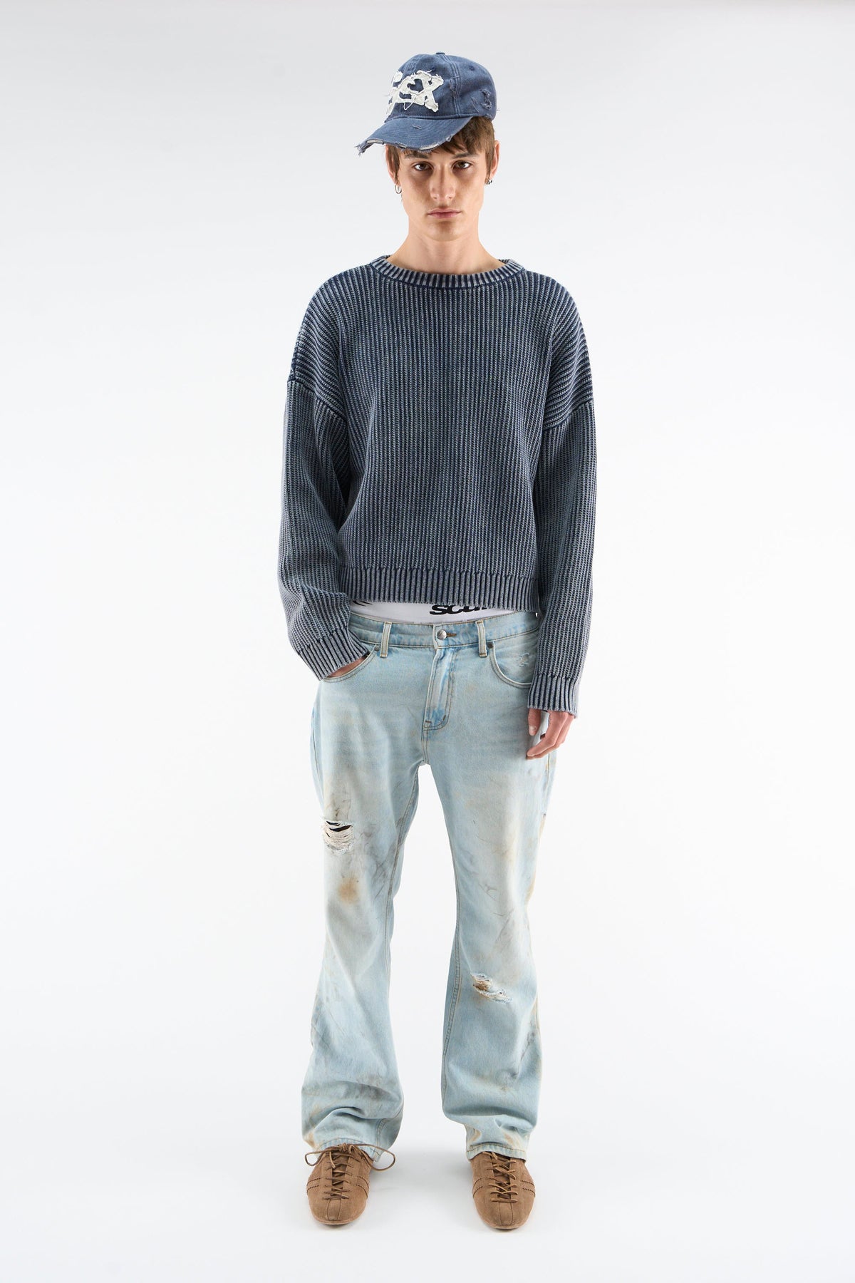 Cindy Navy Knit