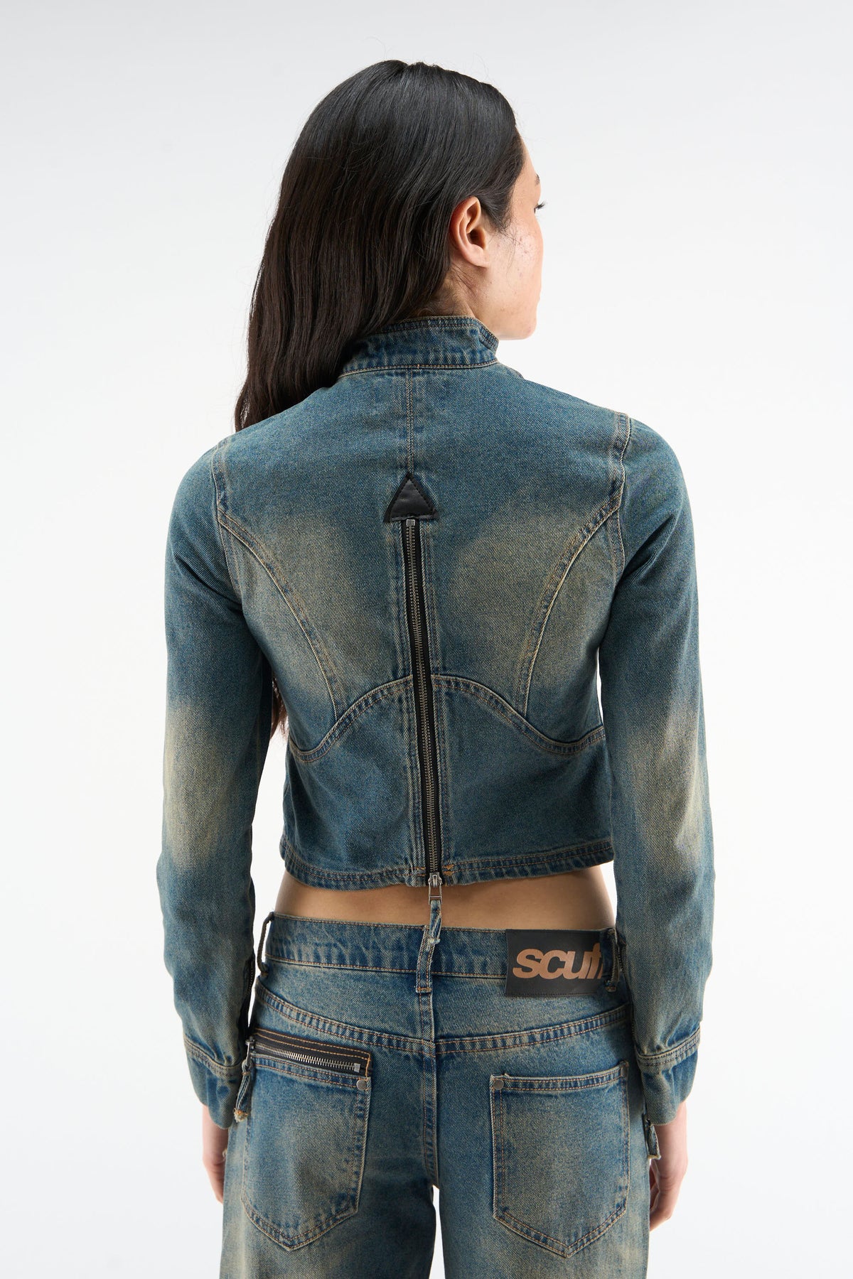 Marlen Washed Blue Jacket
