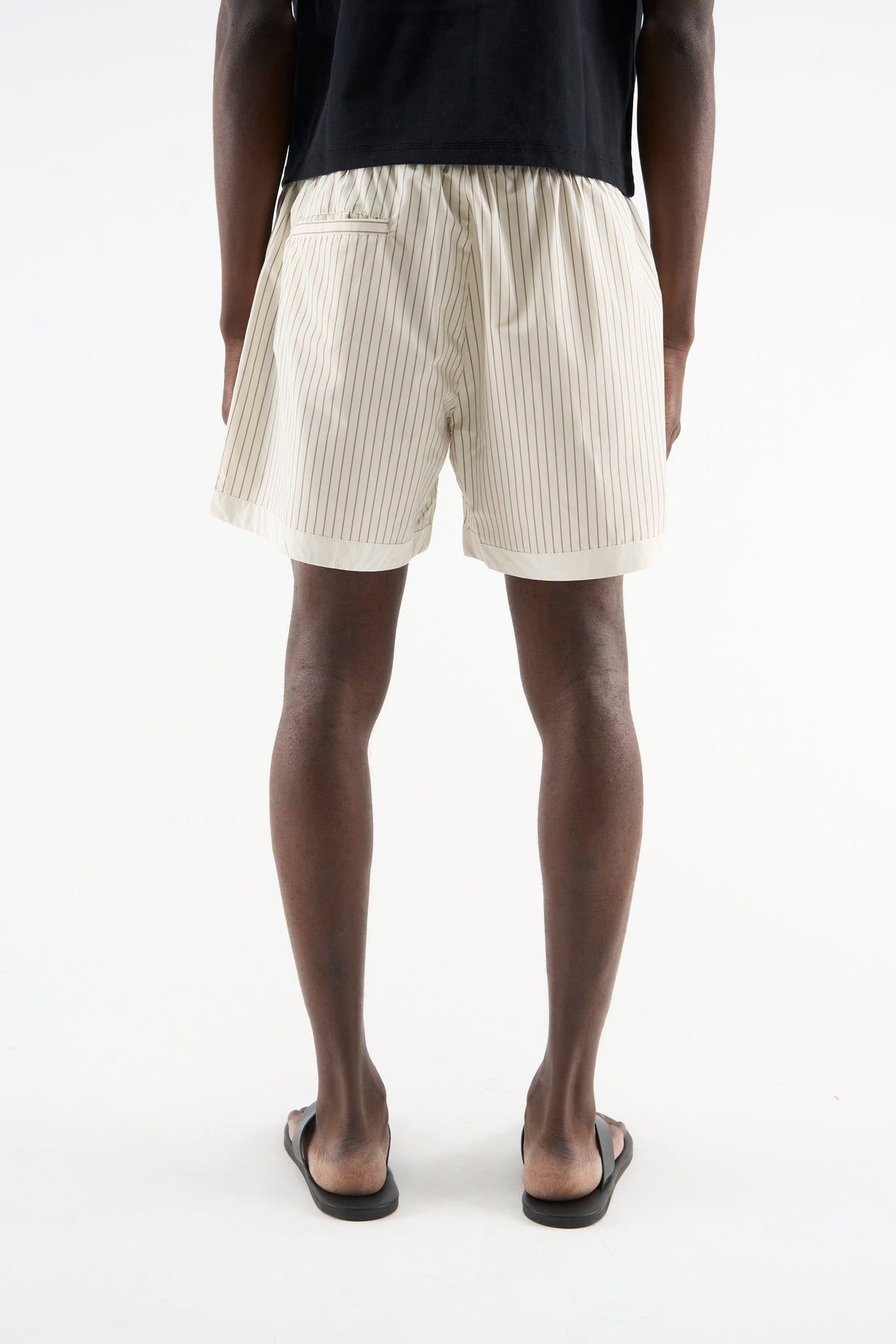 Pinstripe White Swimpants