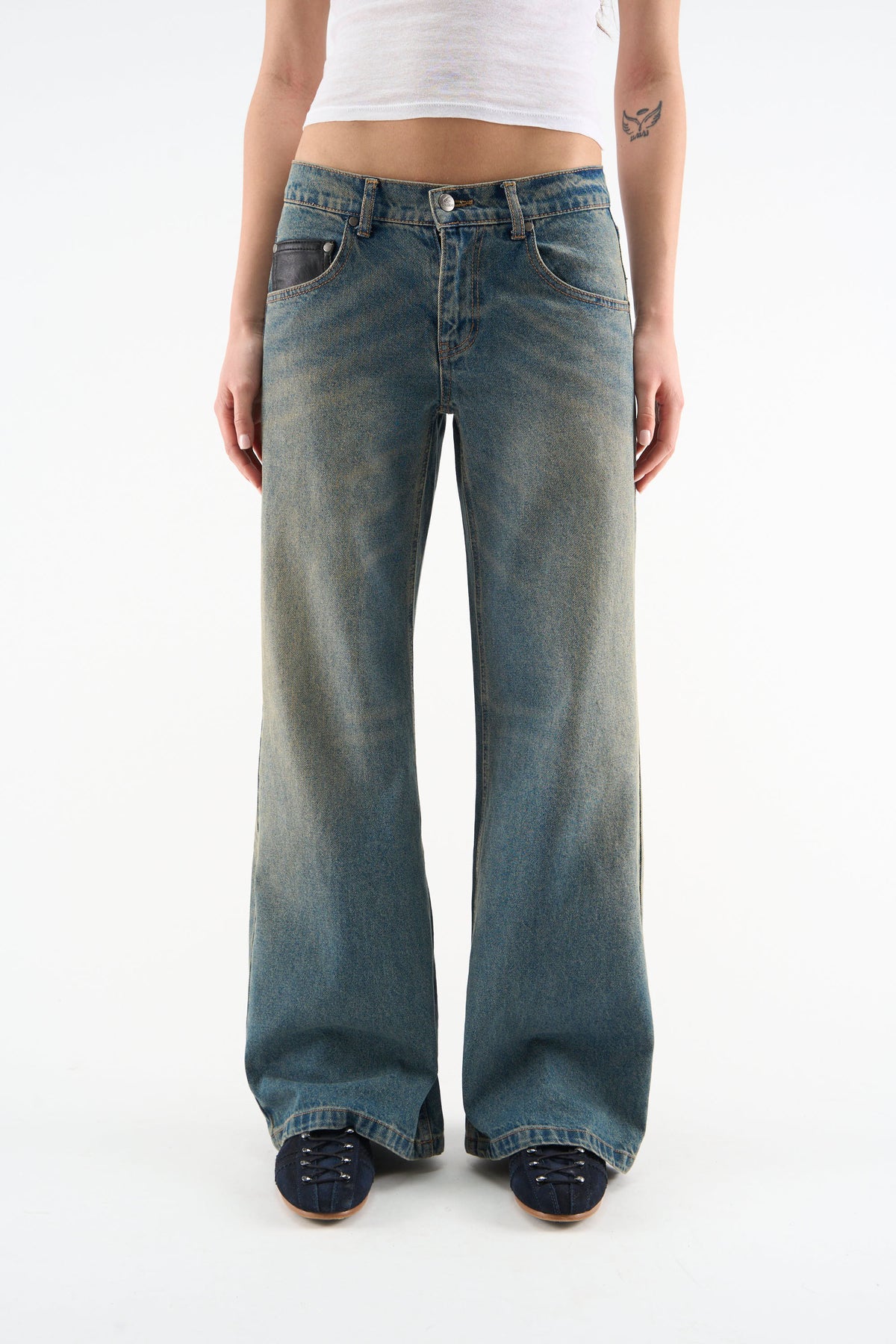 Marlen Washed Blue Pants