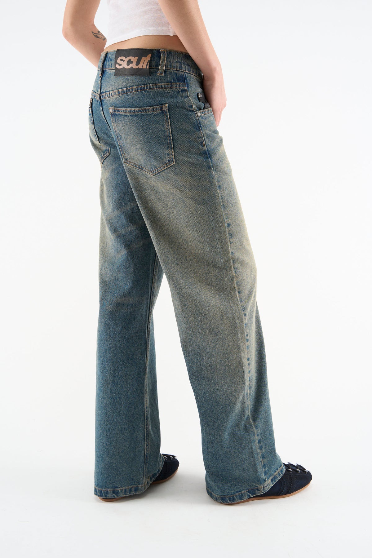 Marlen Washed Blue Pants