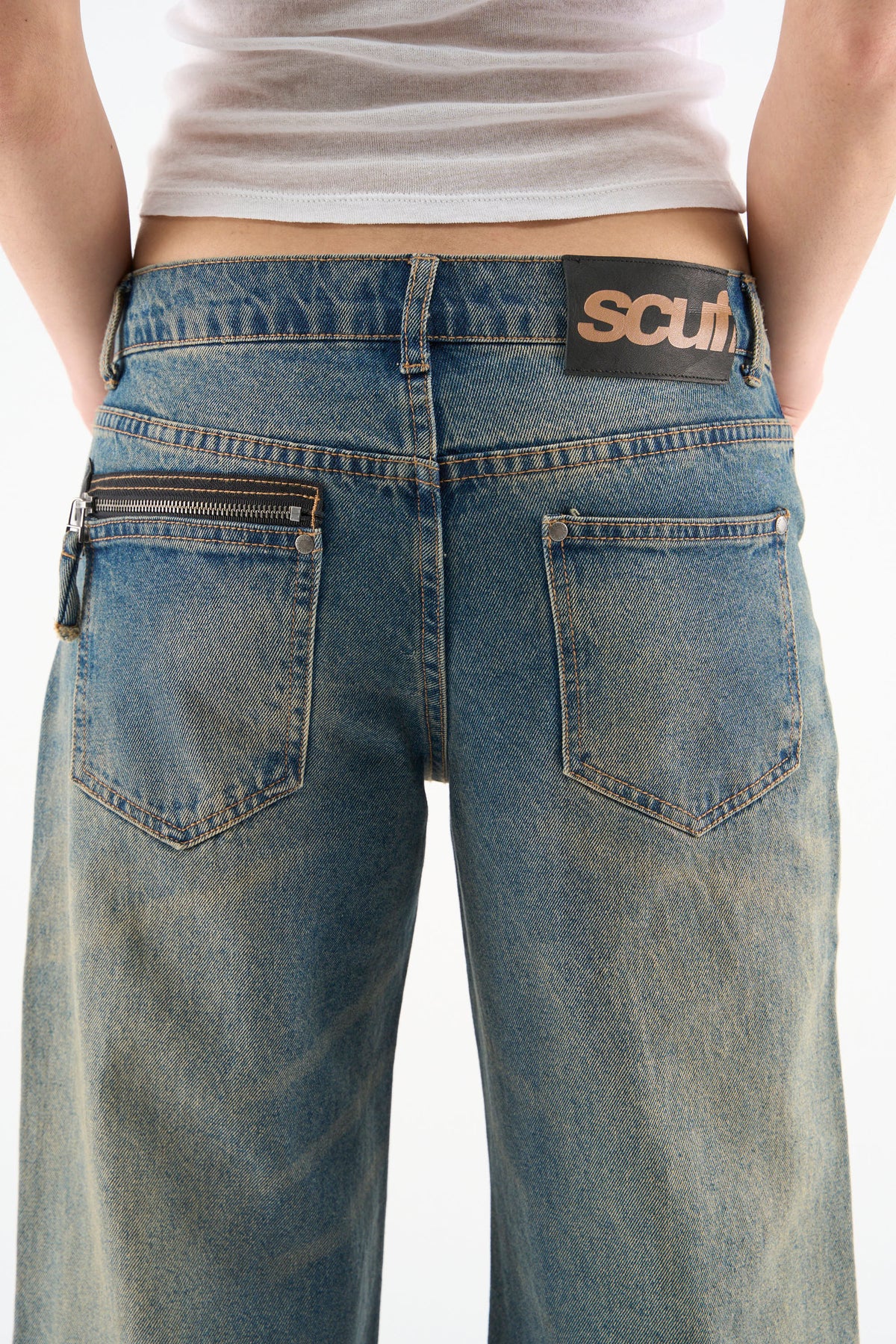 Marlen Washed Blue Pants