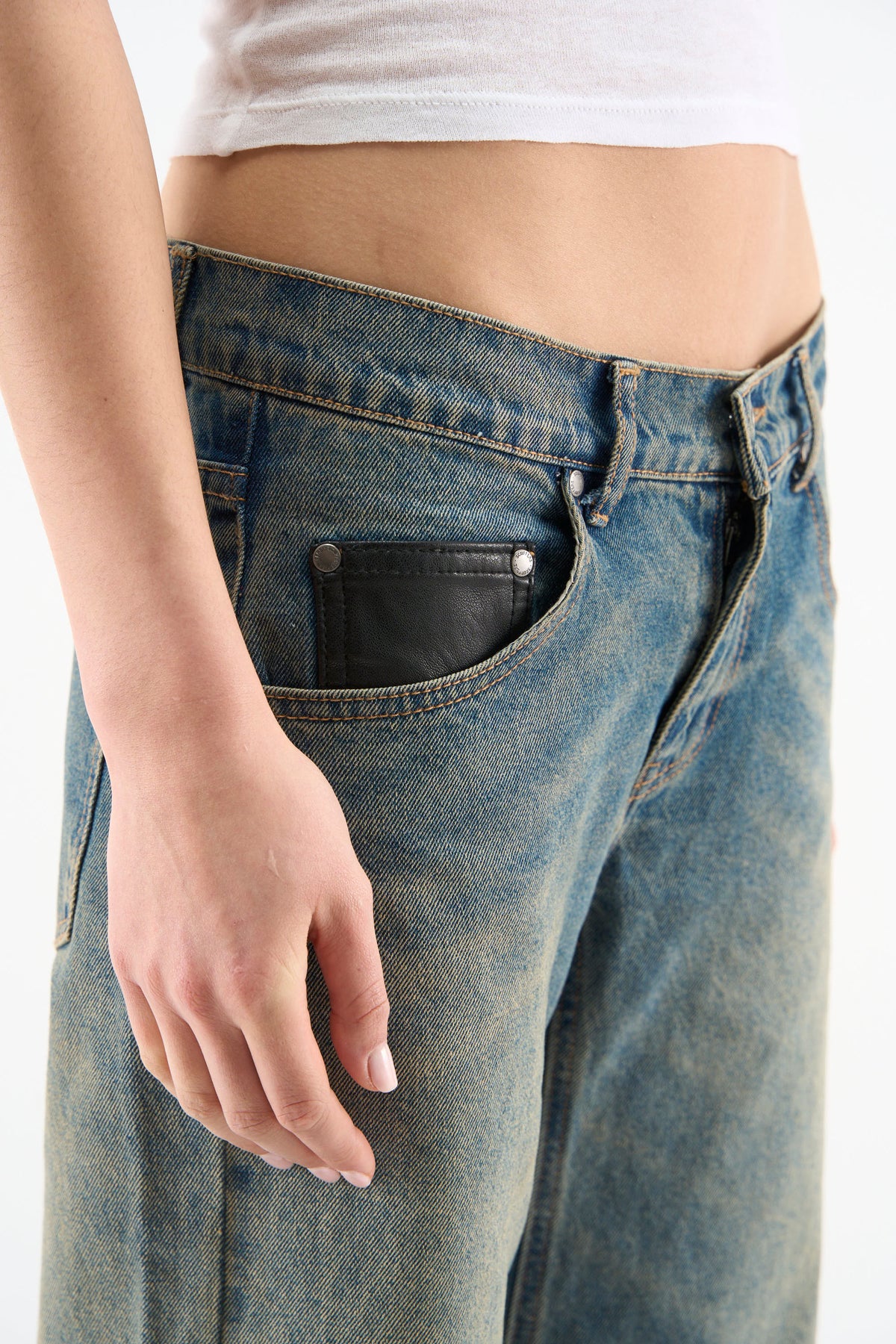 Marlen Washed Blue Pants