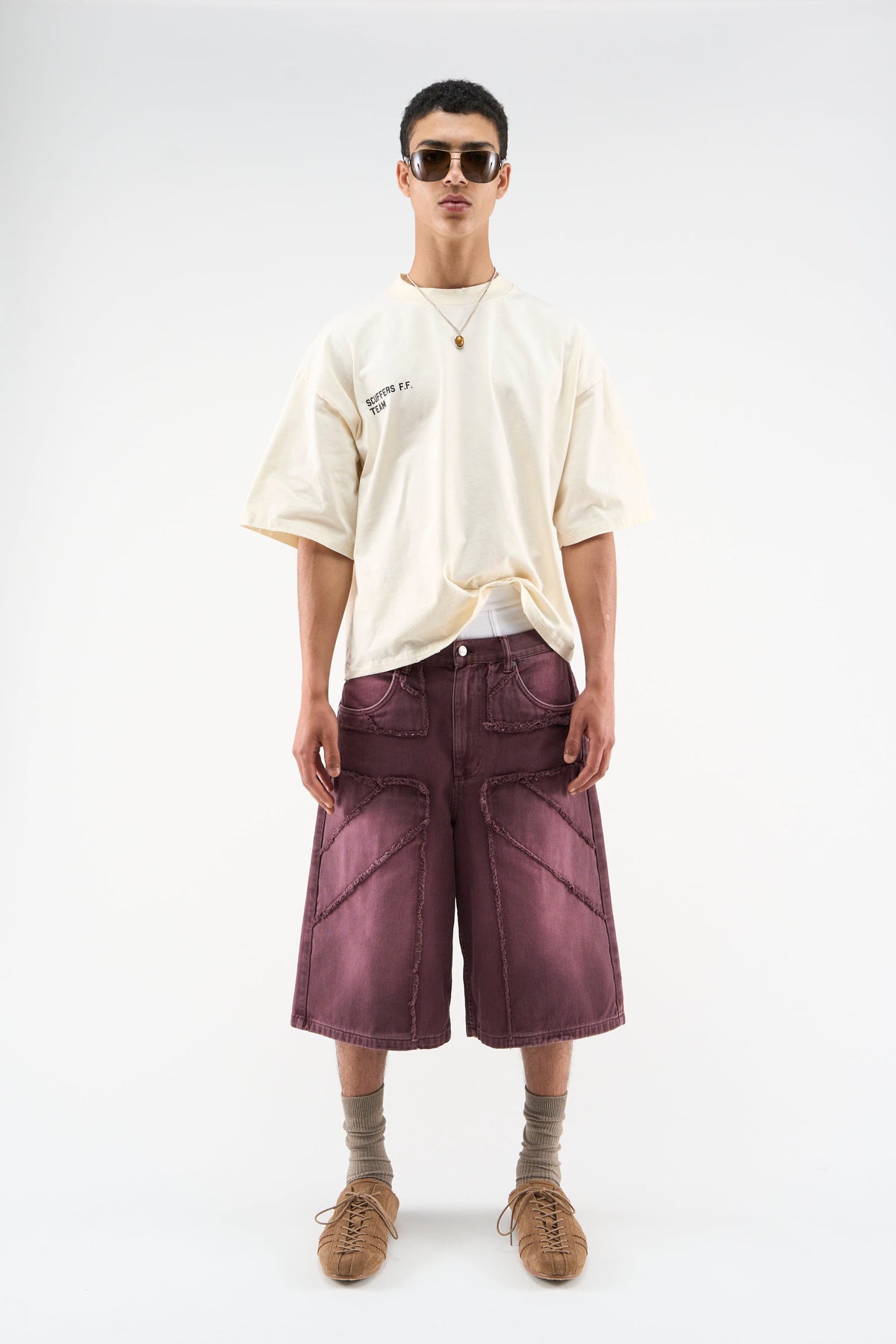 OPS Burgundy Jorts