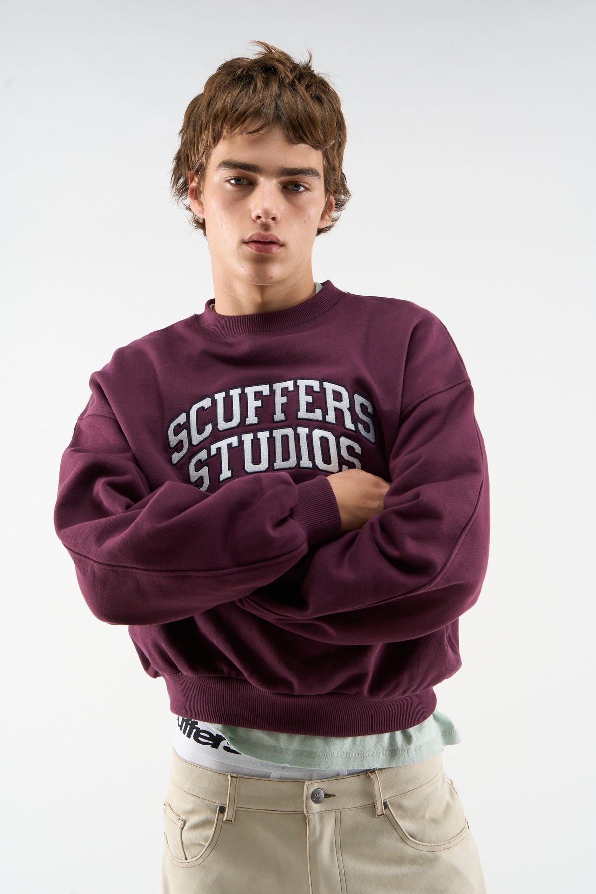 Semi Burgundy Crewneck