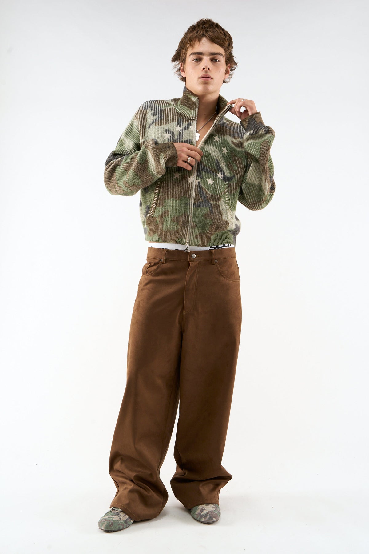 Ea Camo Knit Zipper
