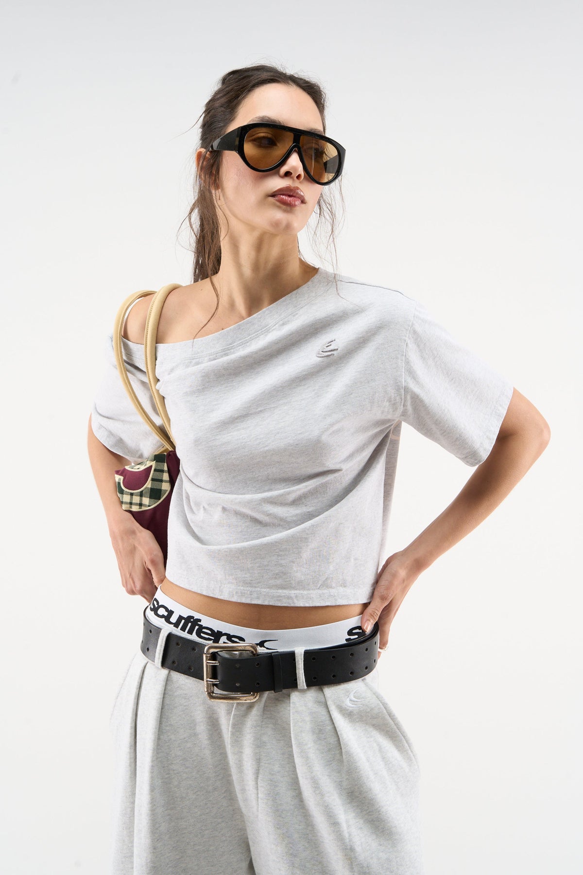 Over Grey Melange T-Shirt