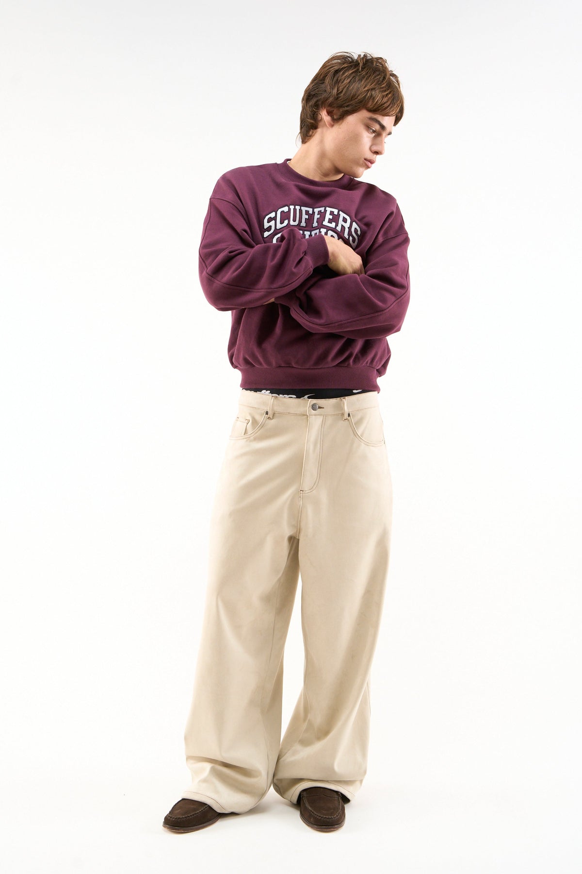Suede Grey Jumbo Pants