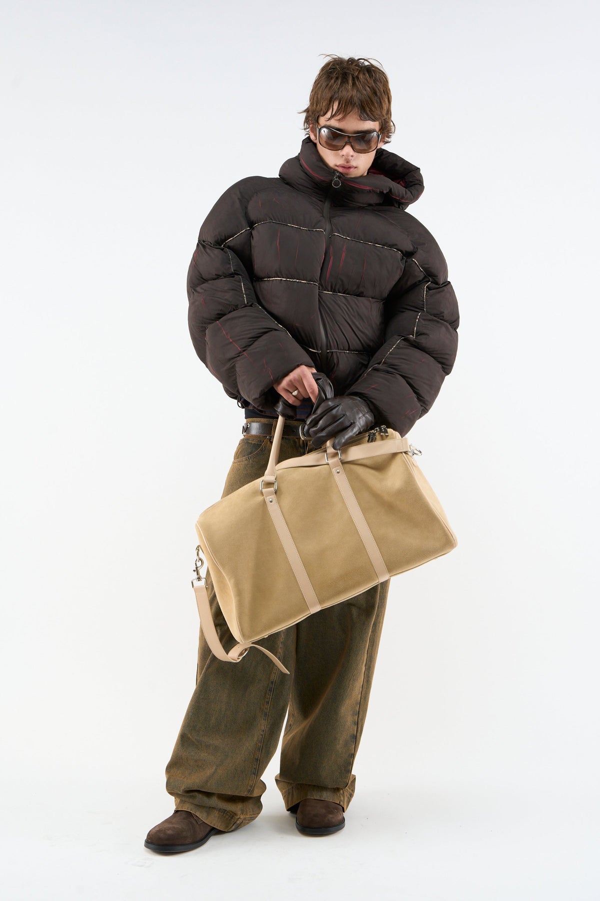 Marble Brown Puffer Jacket