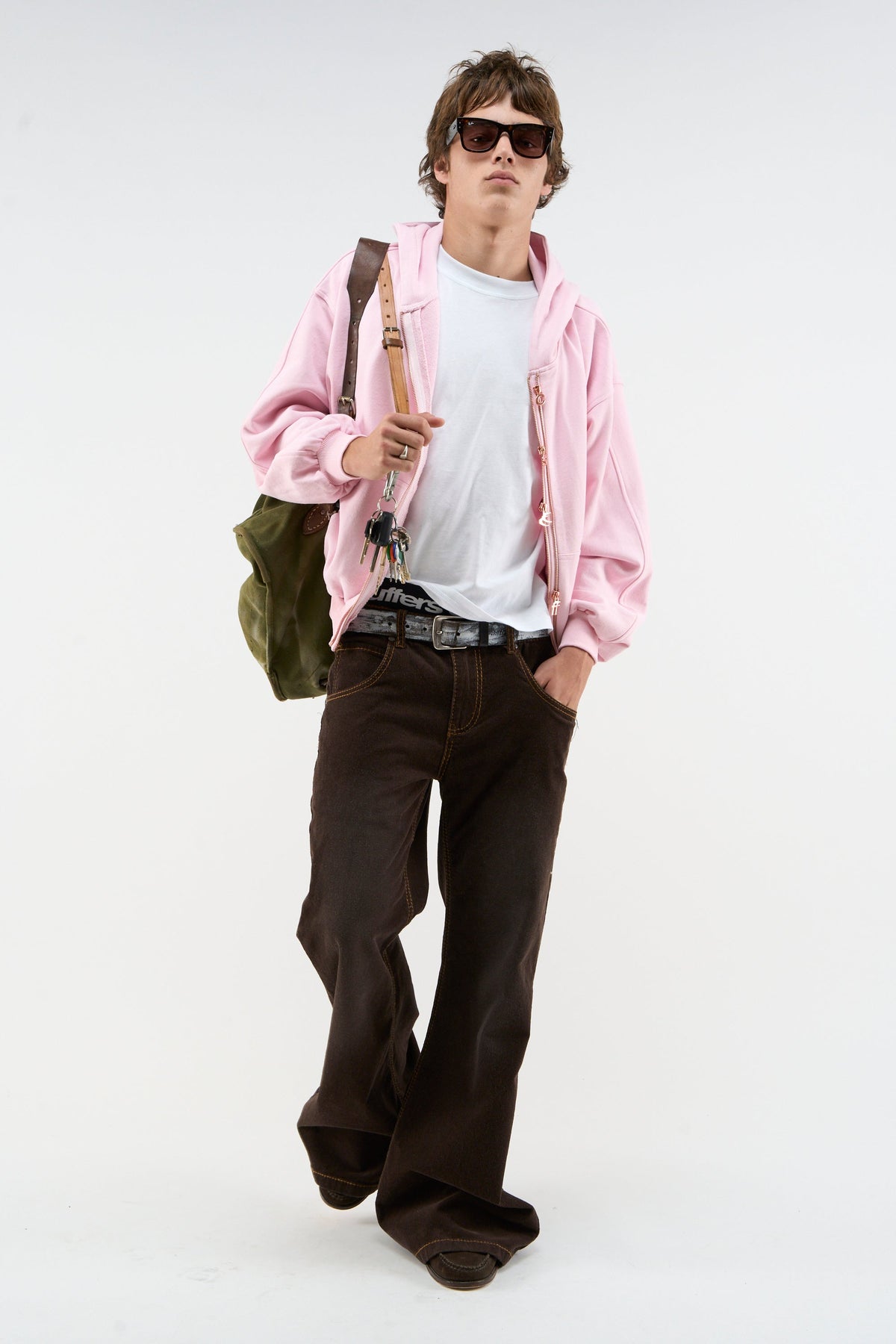 Steel Light Pink Zipper