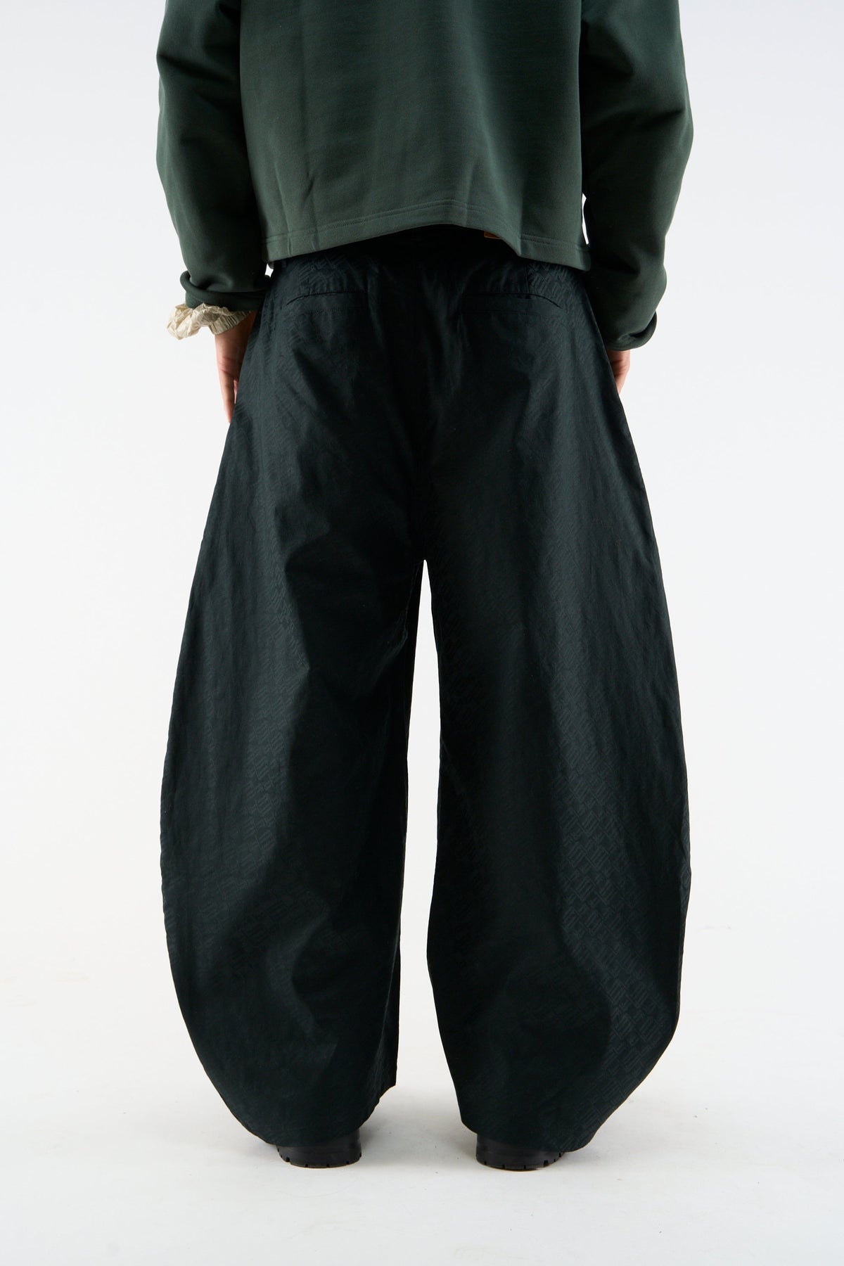 Monogram Shell Black Pants
