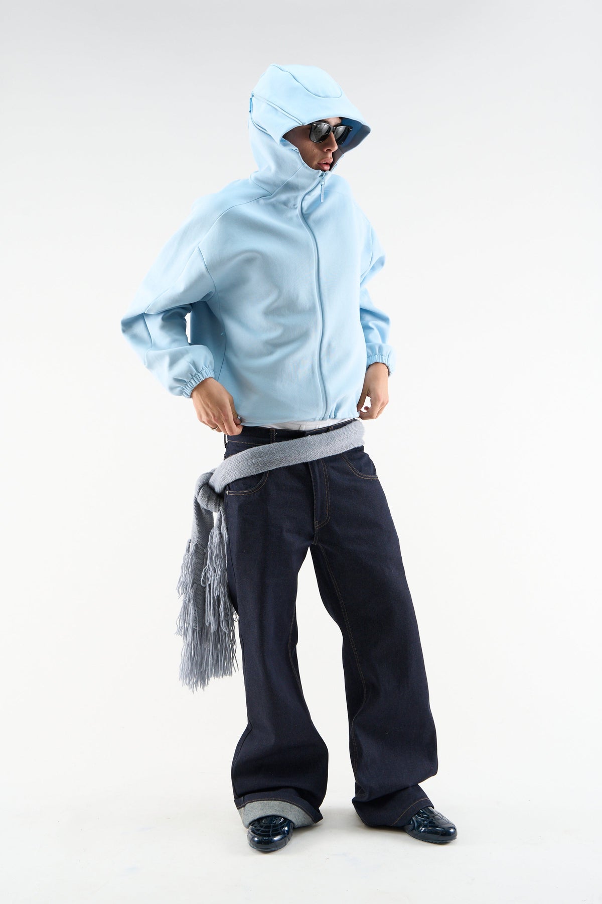 Tech Light Blue Zip