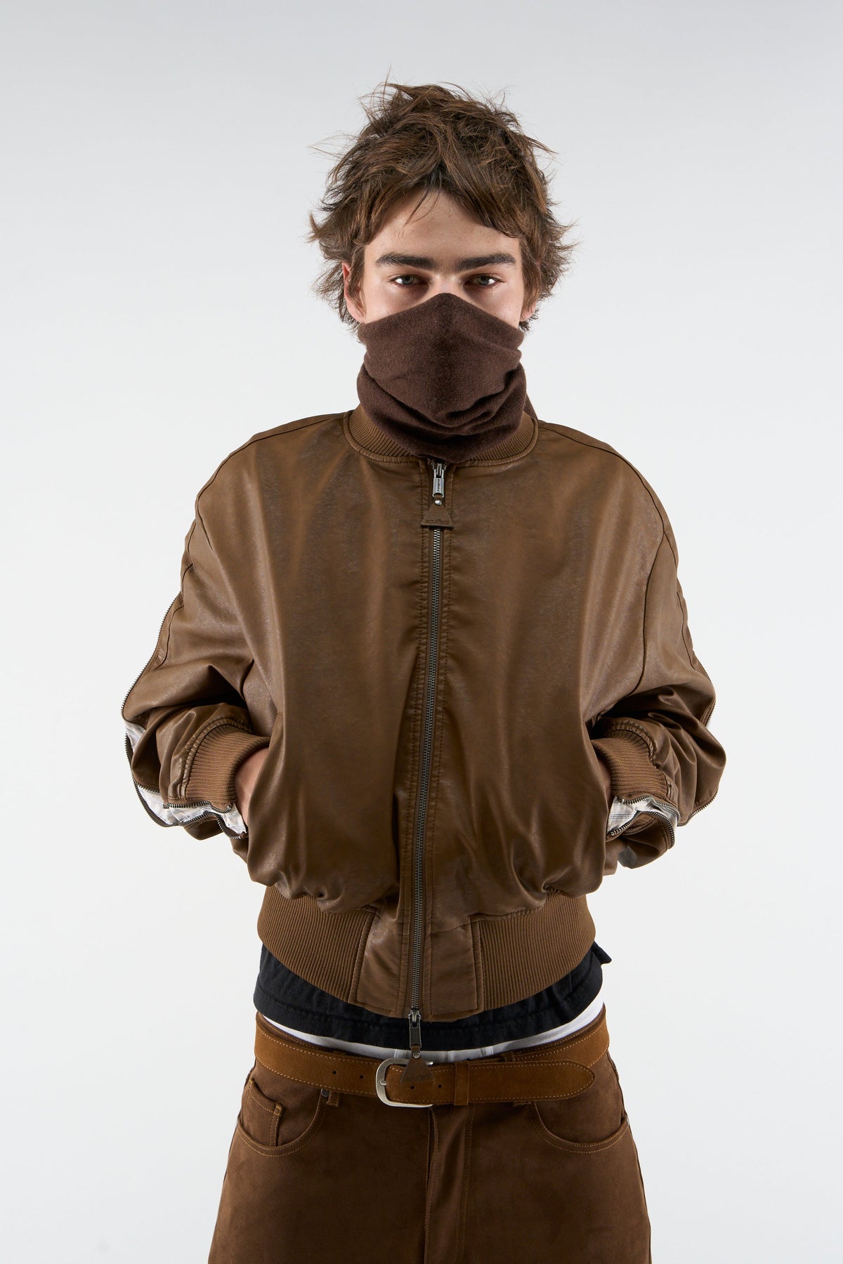 Lisbon Brown Bomber Jacket