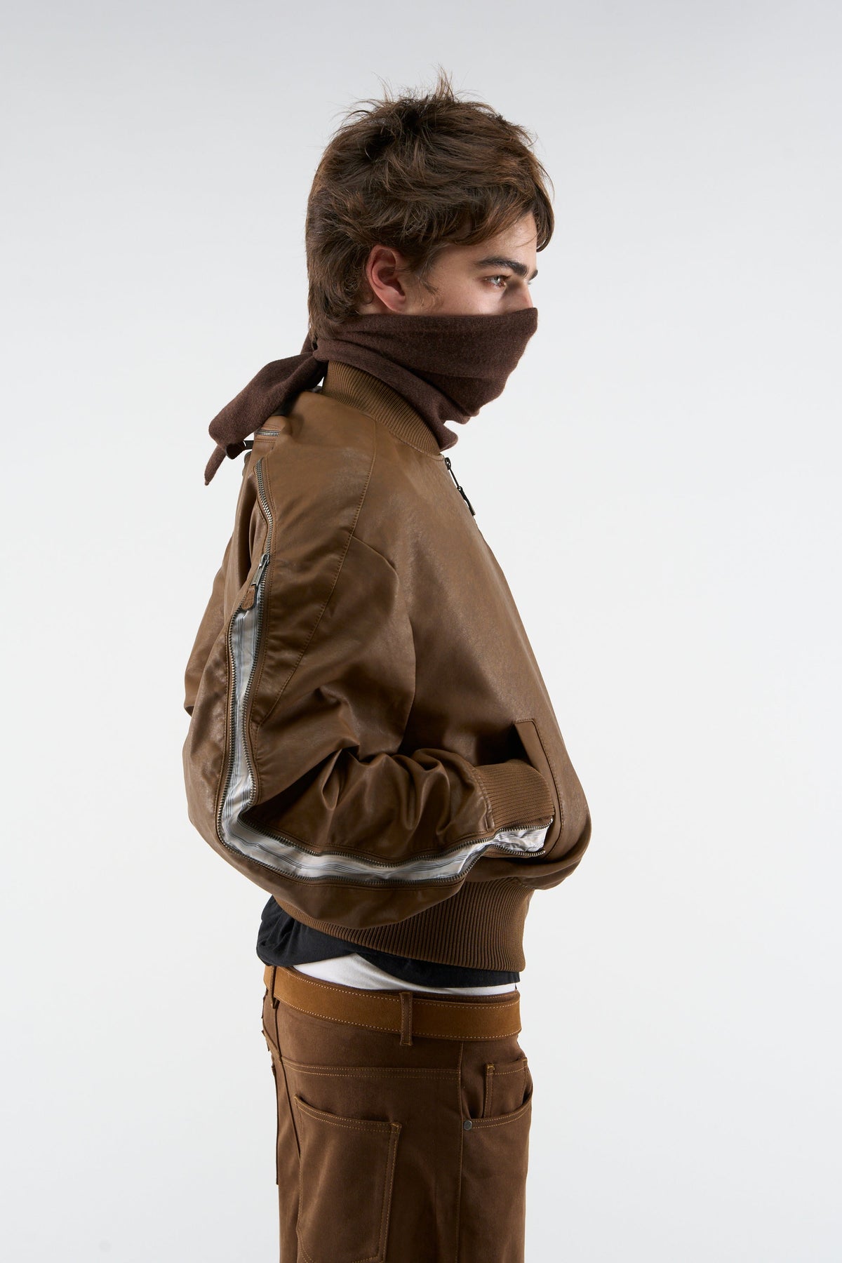 Lisbon Brown Bomber Jacket