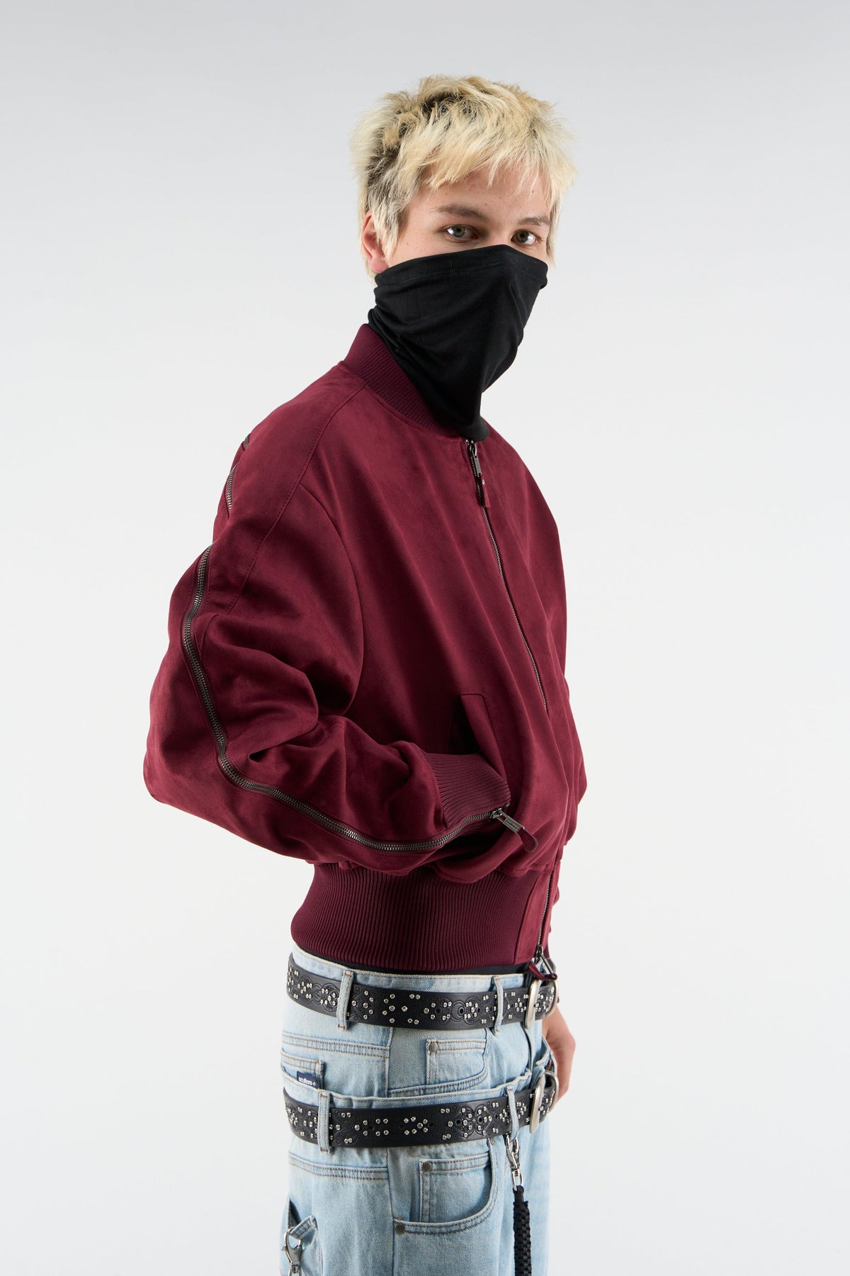 Lisbon Burgundy Bomber Jacket