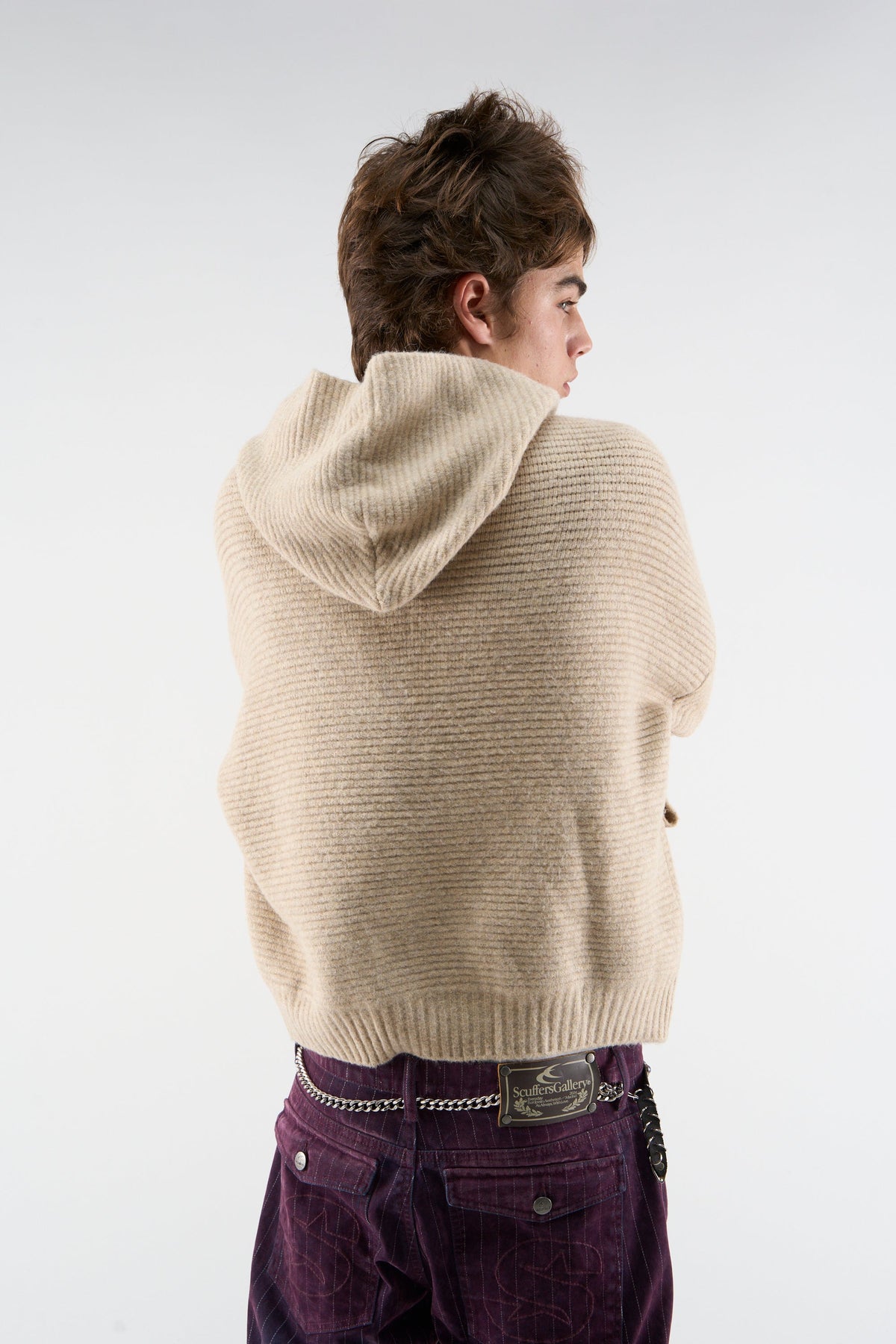 Roots Ecru Knit Zipper