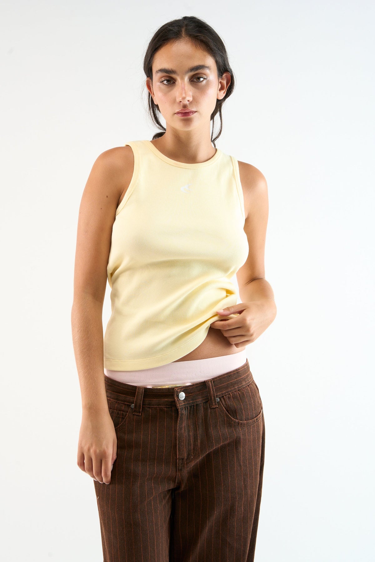 Brown & Yellow Canale Scff Tank Top Pack