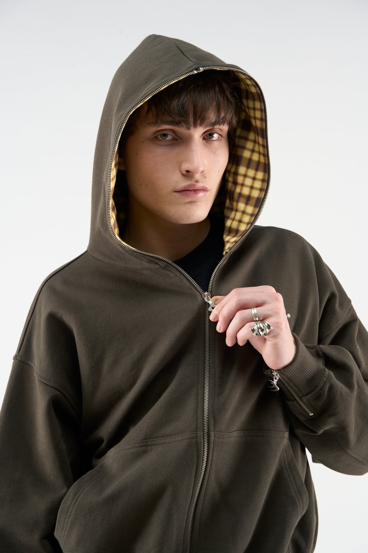 Gothic Dark Green Zipper