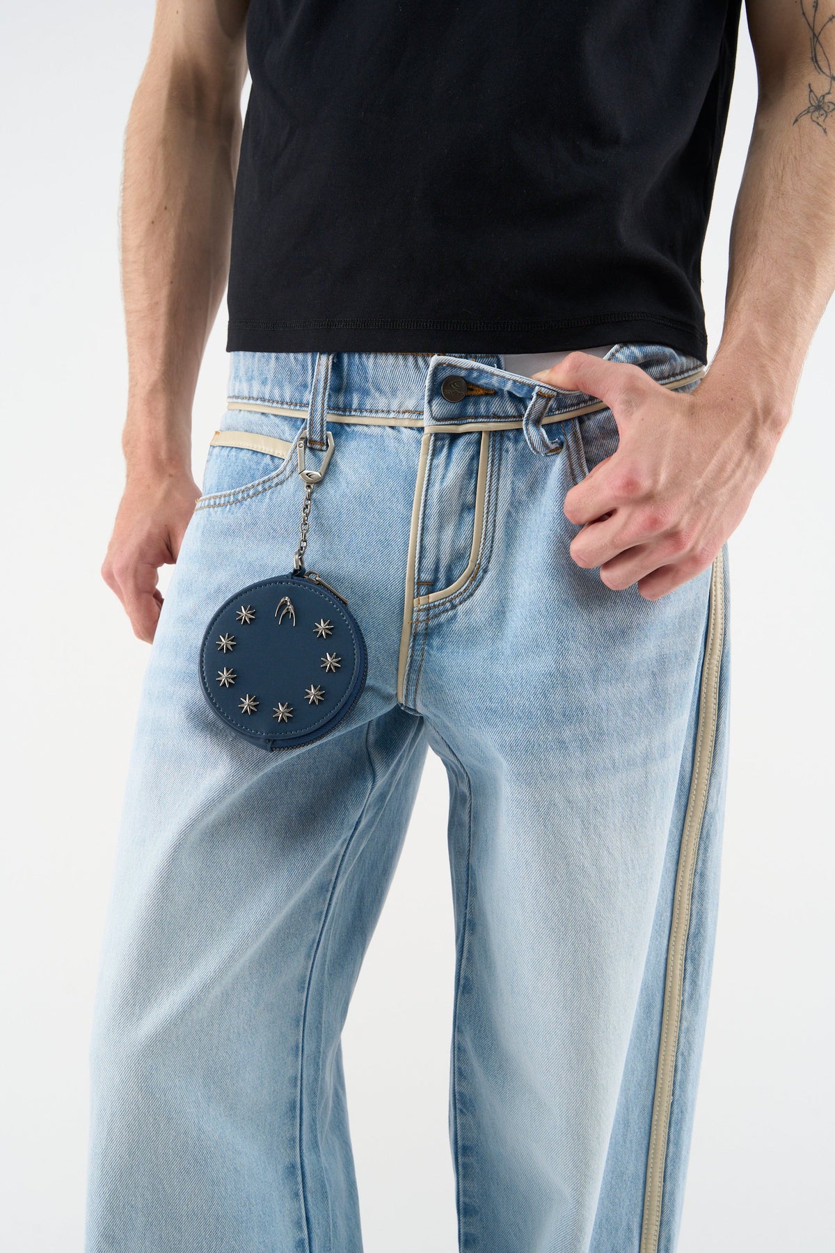 Night Blue Keychain Wallet