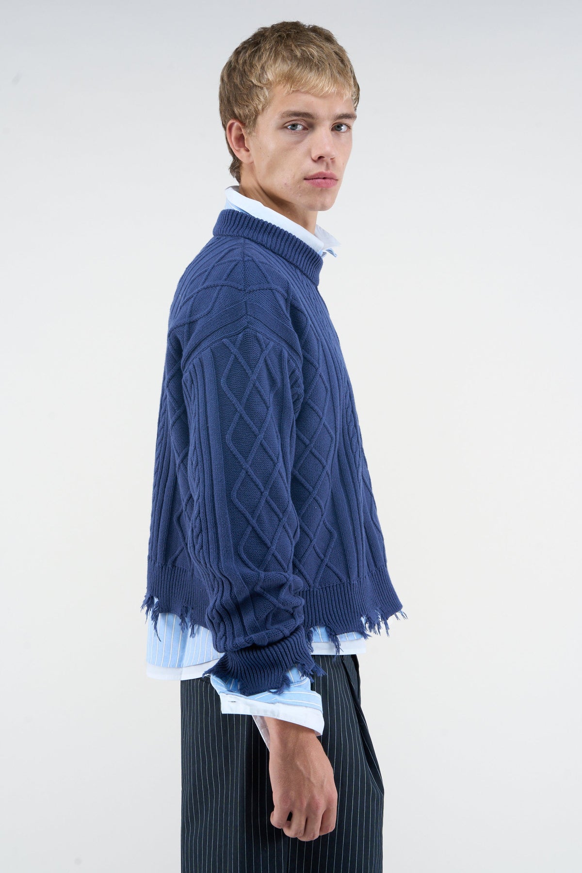 Split Blue Knit