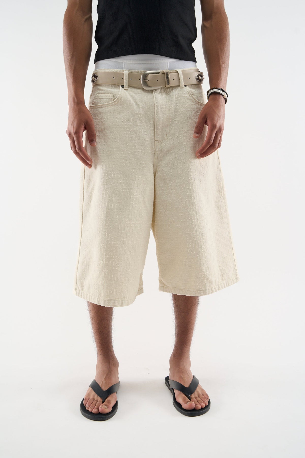 Ribstop Ecru Jorts