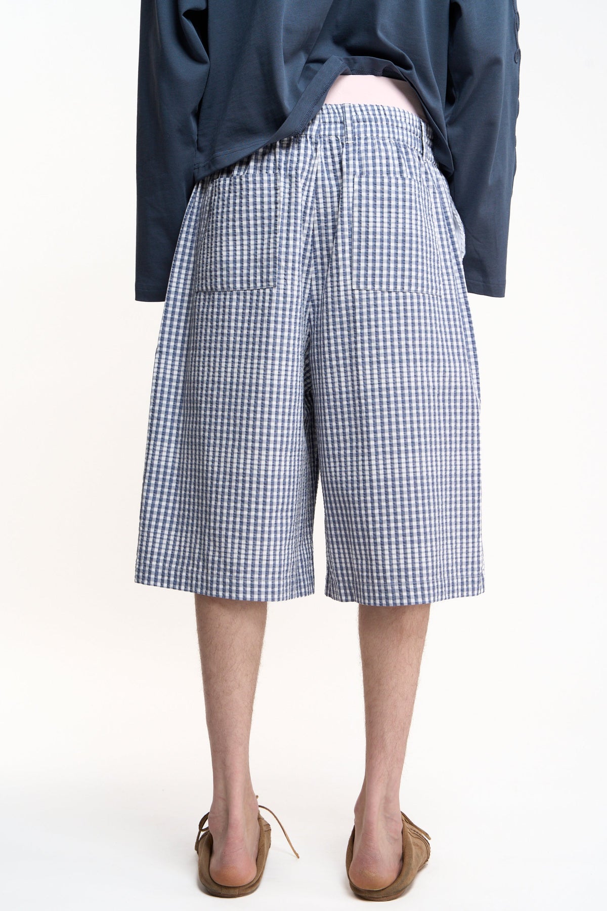 Donguan Blue Checkered Jorts