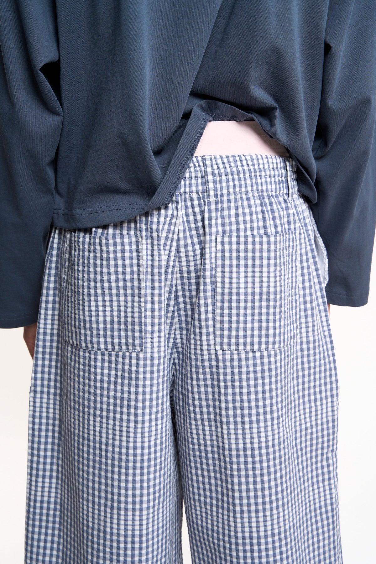 Donguan Blue Checkered Jorts