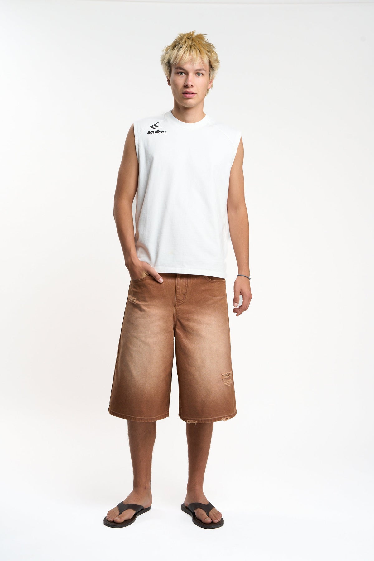 Under White T-Shirt