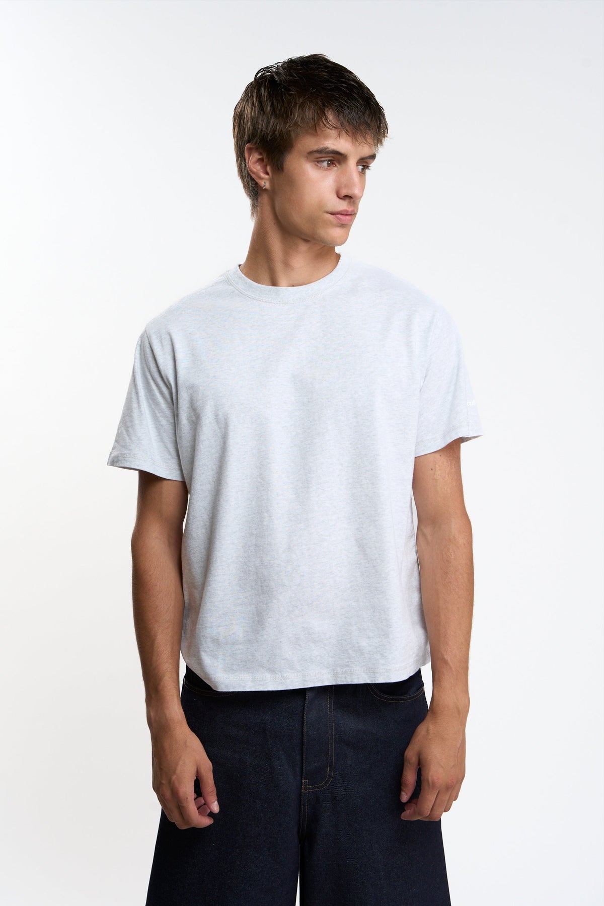 Basic White and Grey Melange Regular T-Shirt Pack