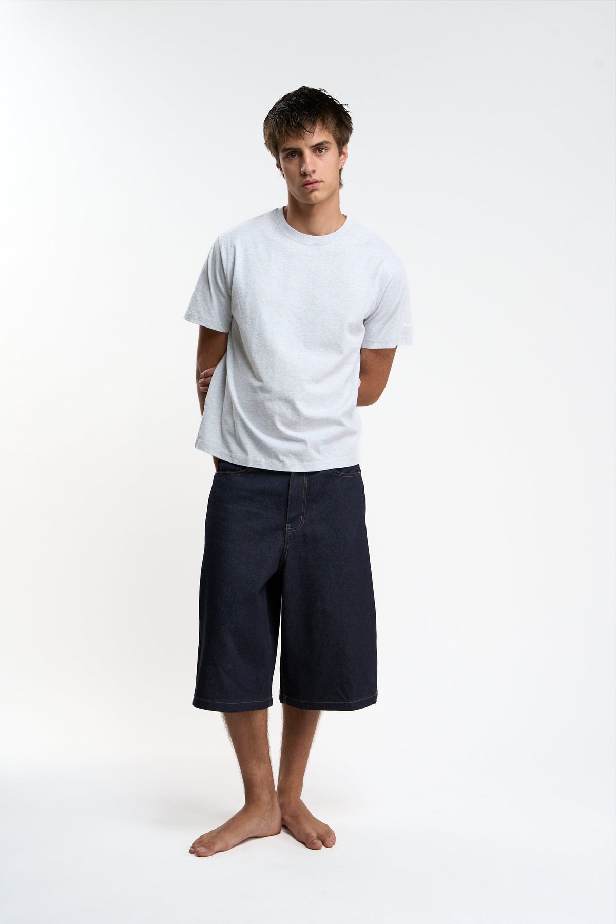 Basic White and Grey Melange Regular T-Shirt Pack