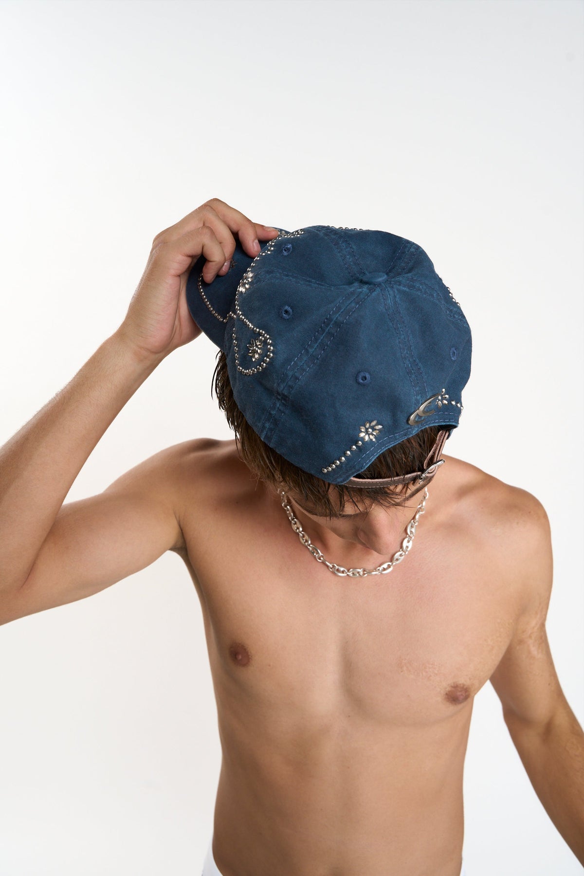 Flower Navy Cap