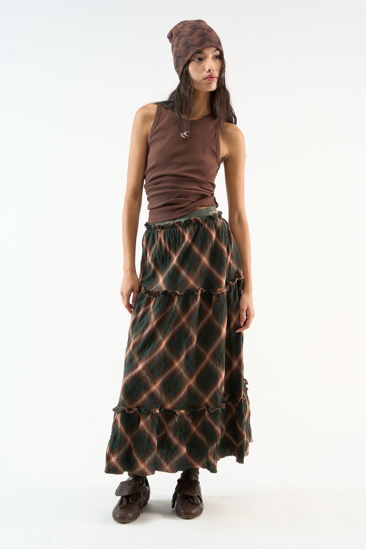 Tartan Midi Skirt