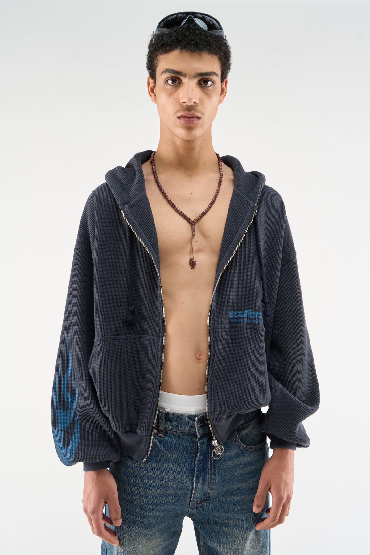 Flame Navy Zipper