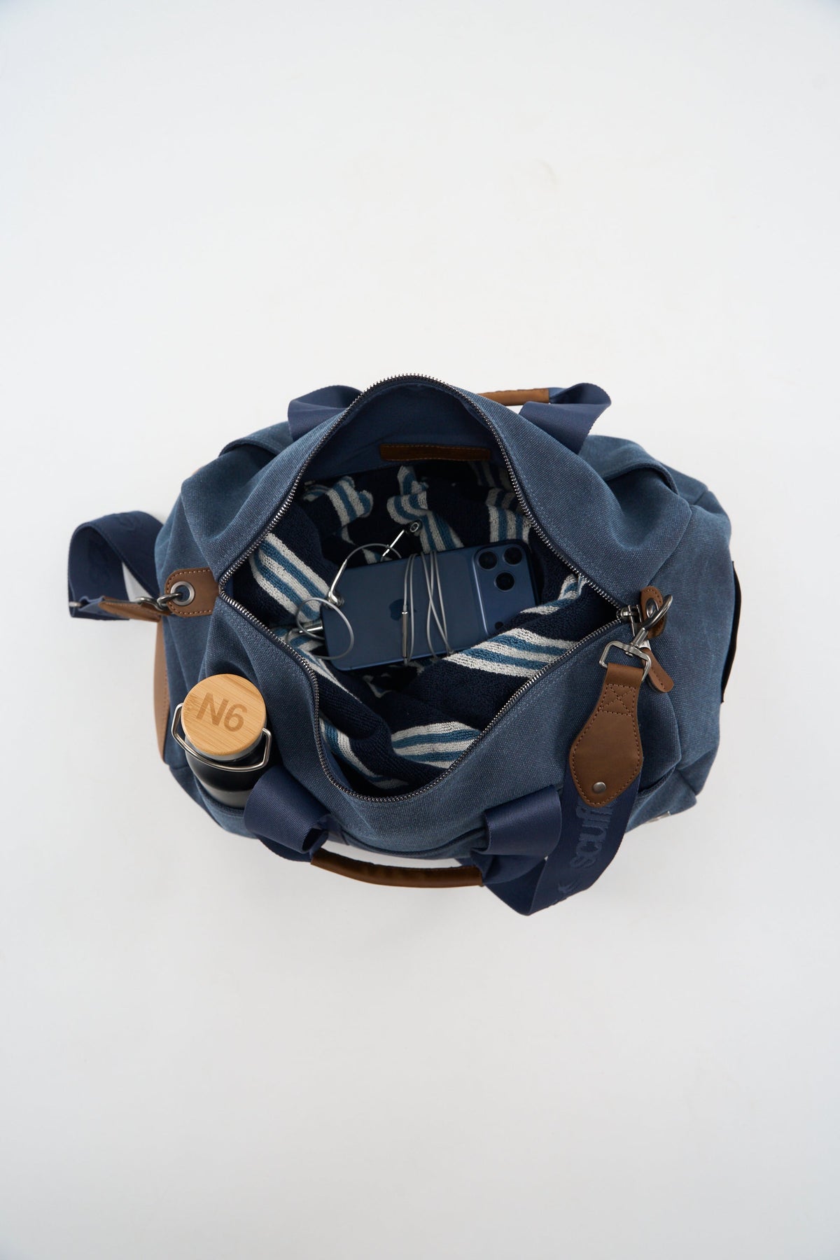 Canvas Navy Duffle Bag