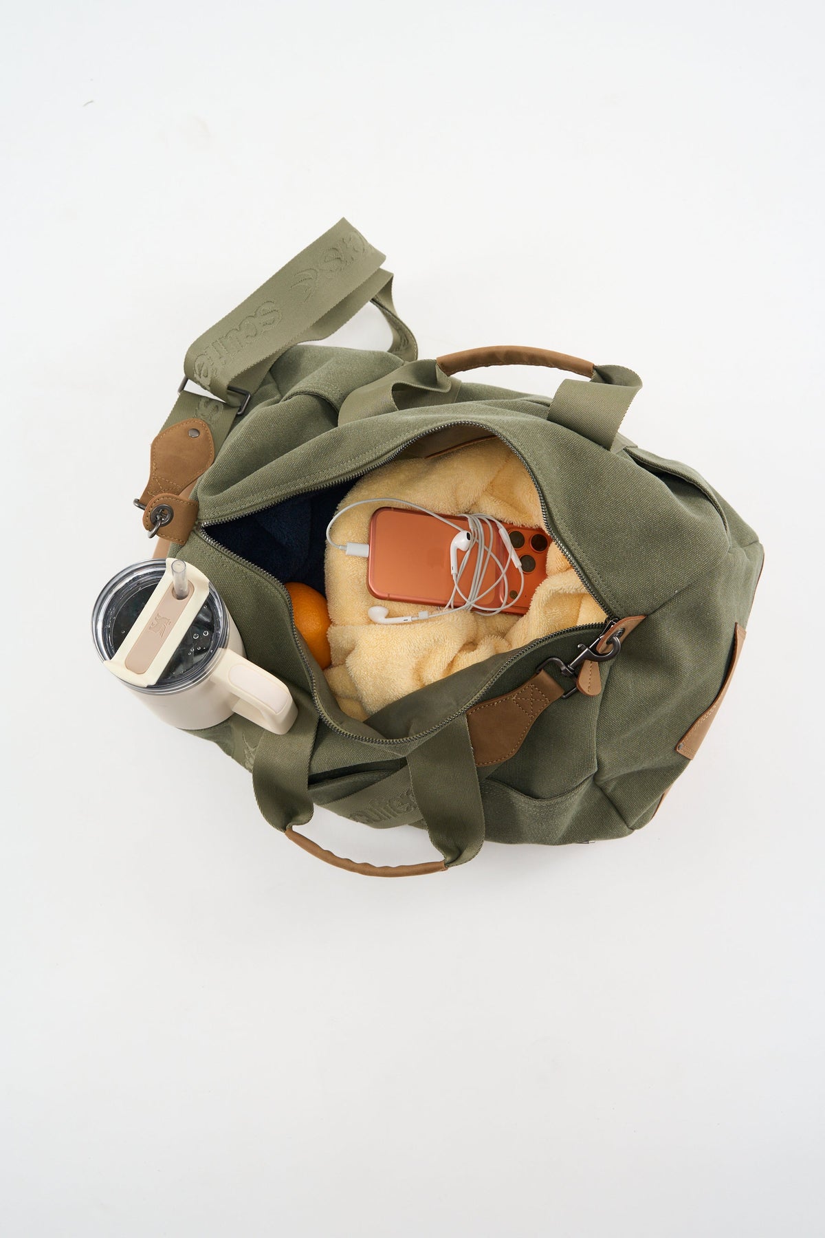 Canvas Green Duffle Bag