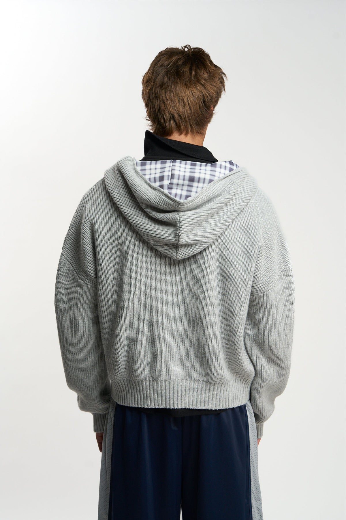 Brooks Grey Zipper Knit