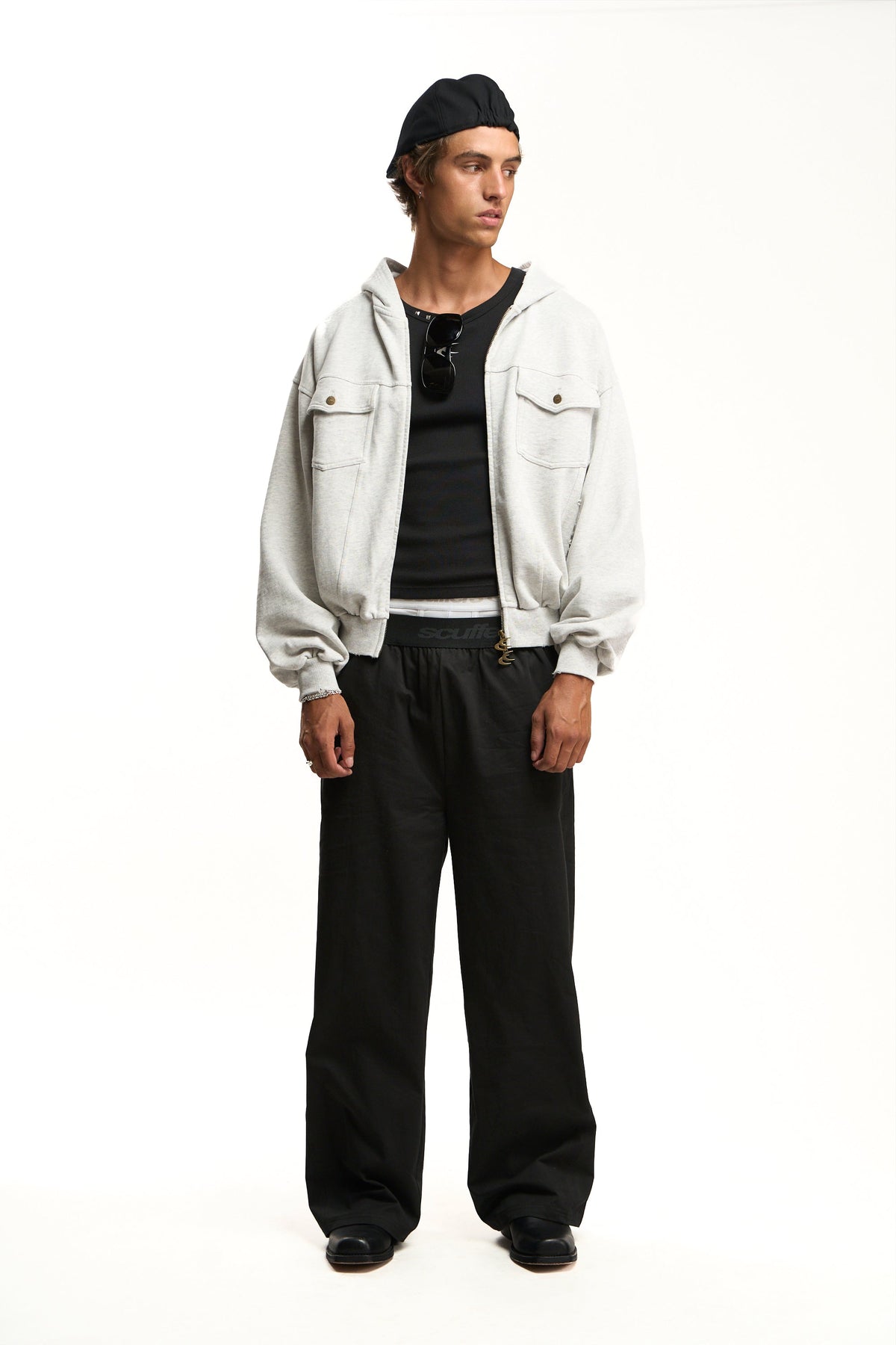 Mourice Light Grey Zipper