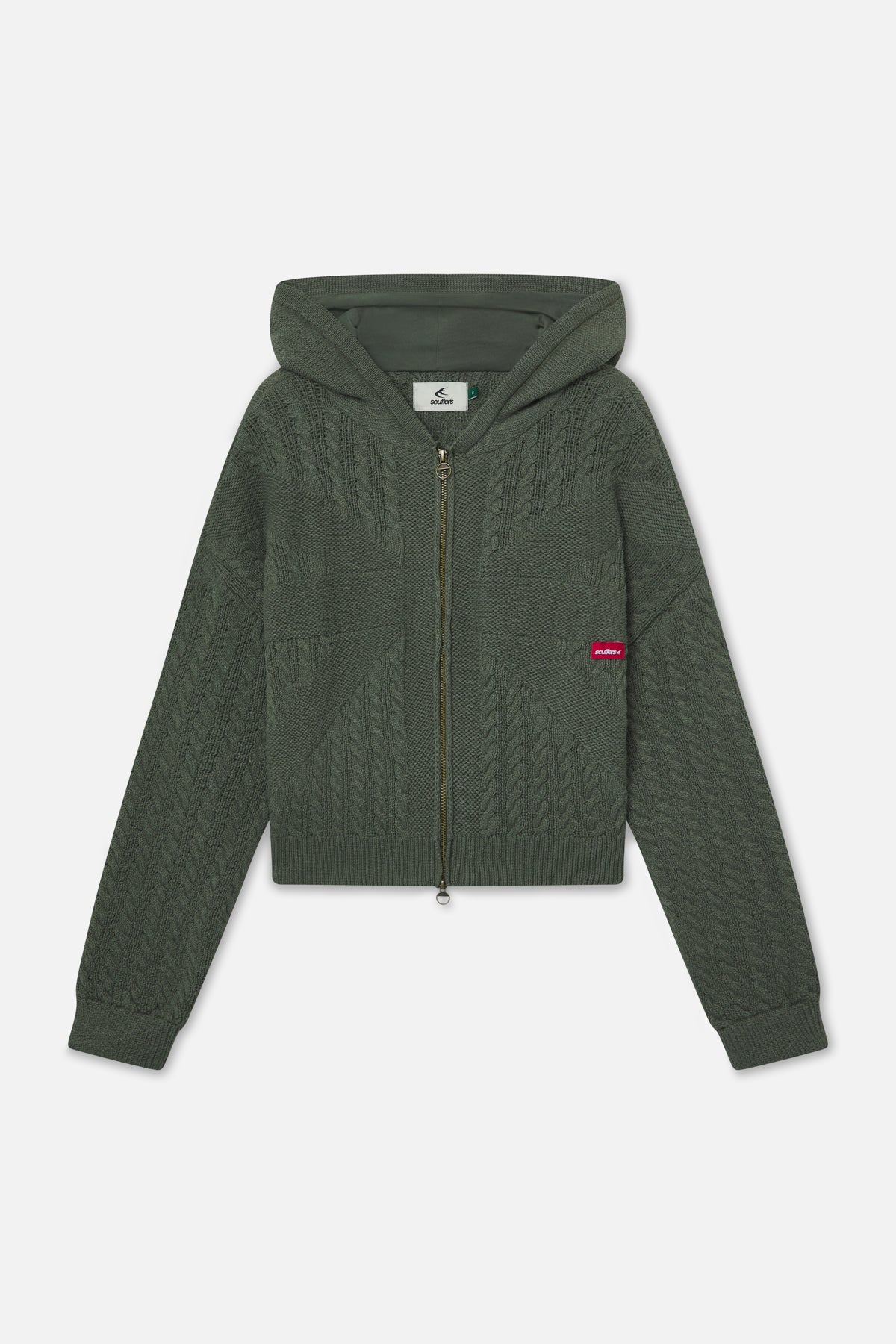 Flag Green Knit Zipper